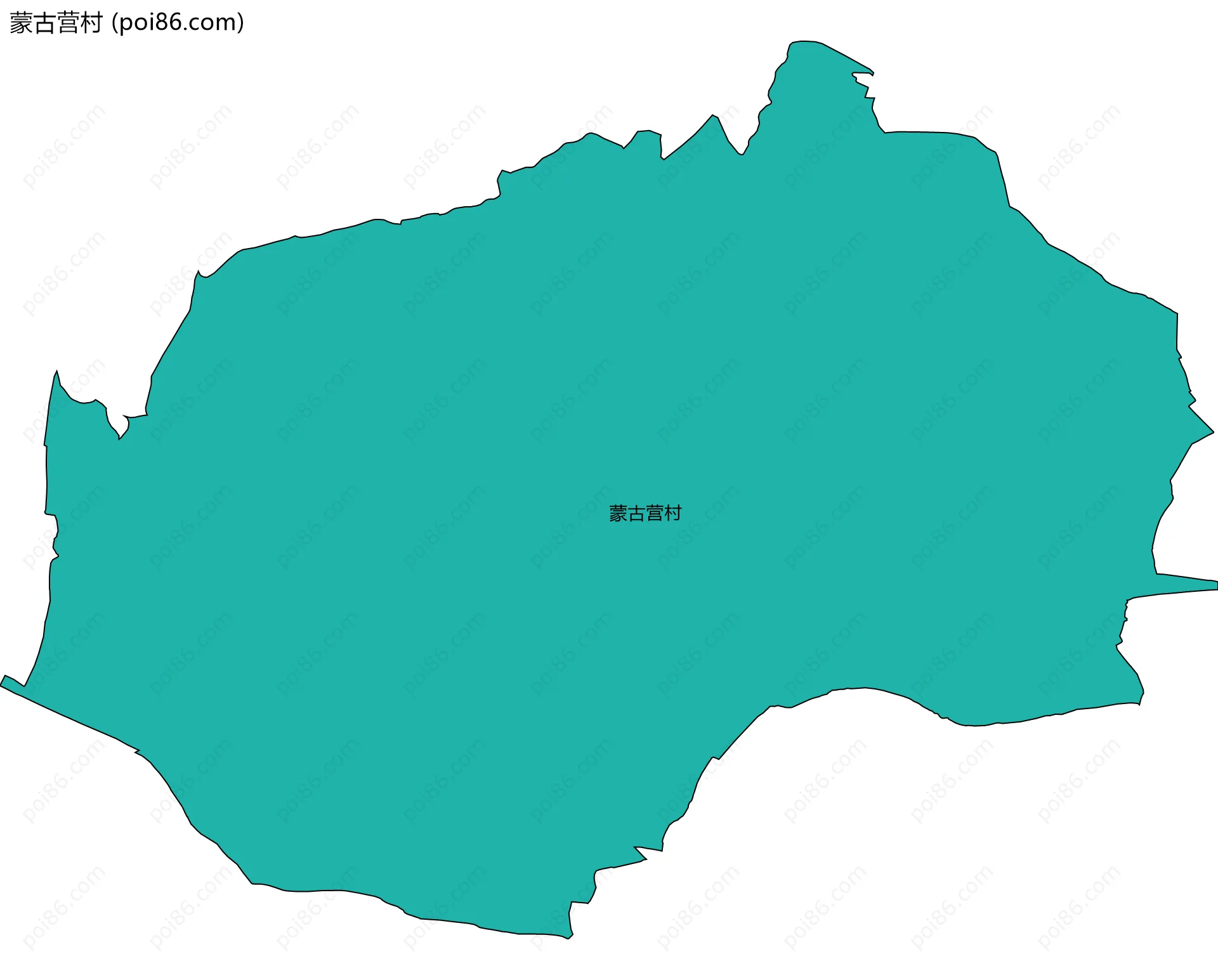 蒙古营村边界地图