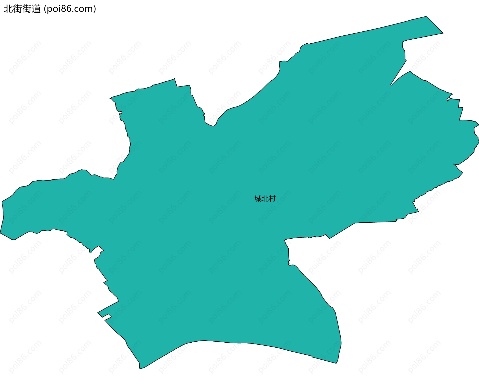 北街街道边界地图(五级行政区划)