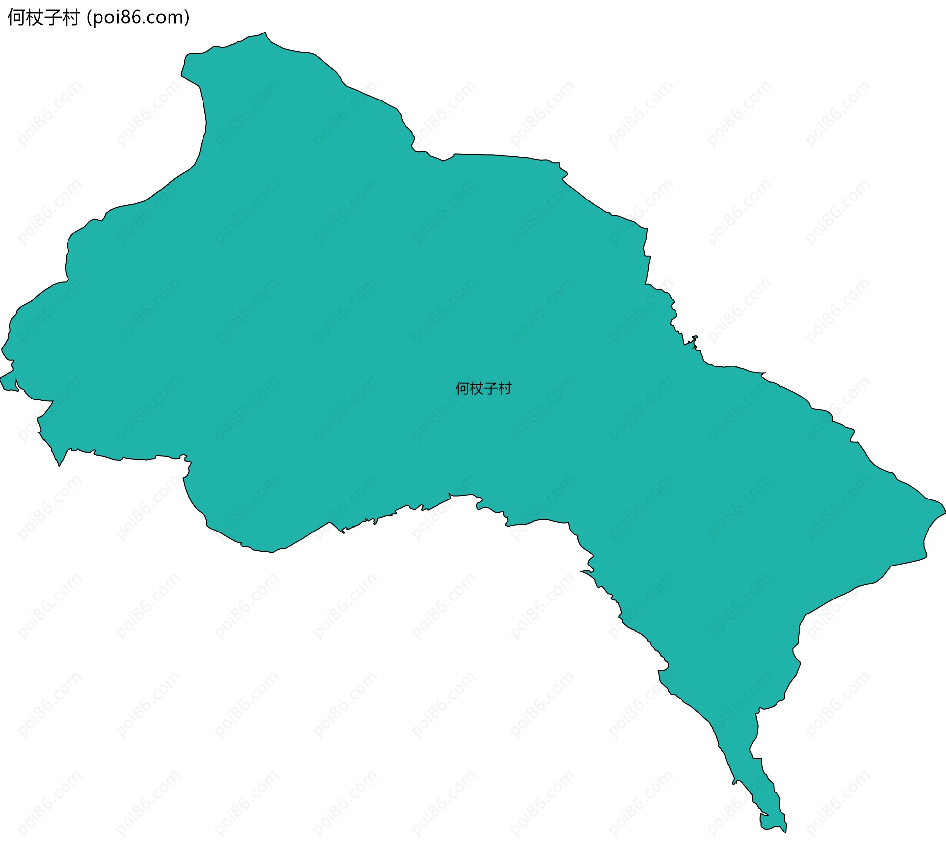 何杖子村边界地图
