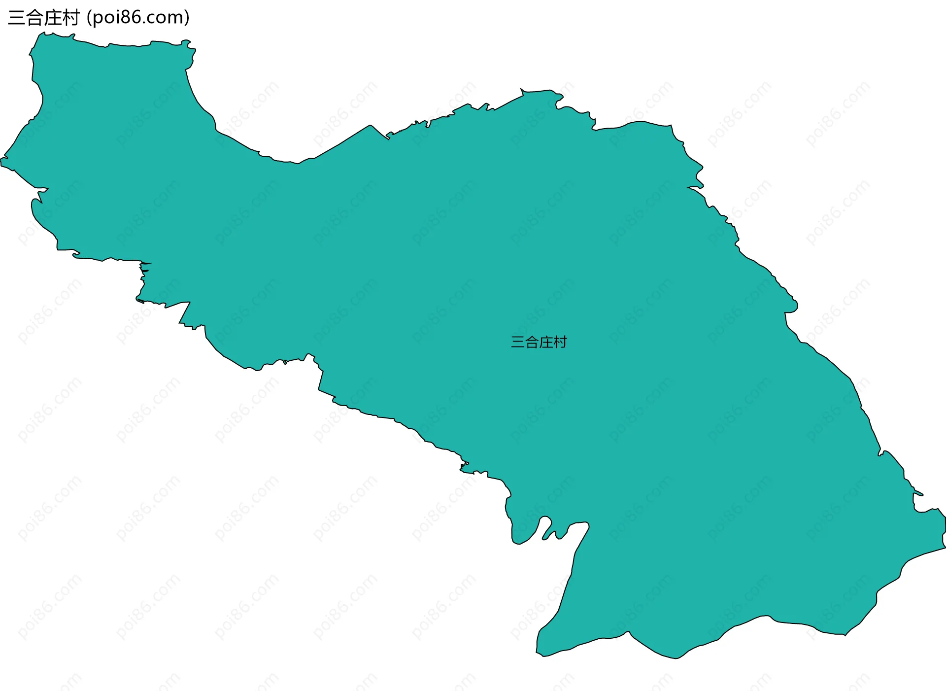 三合庄村边界地图