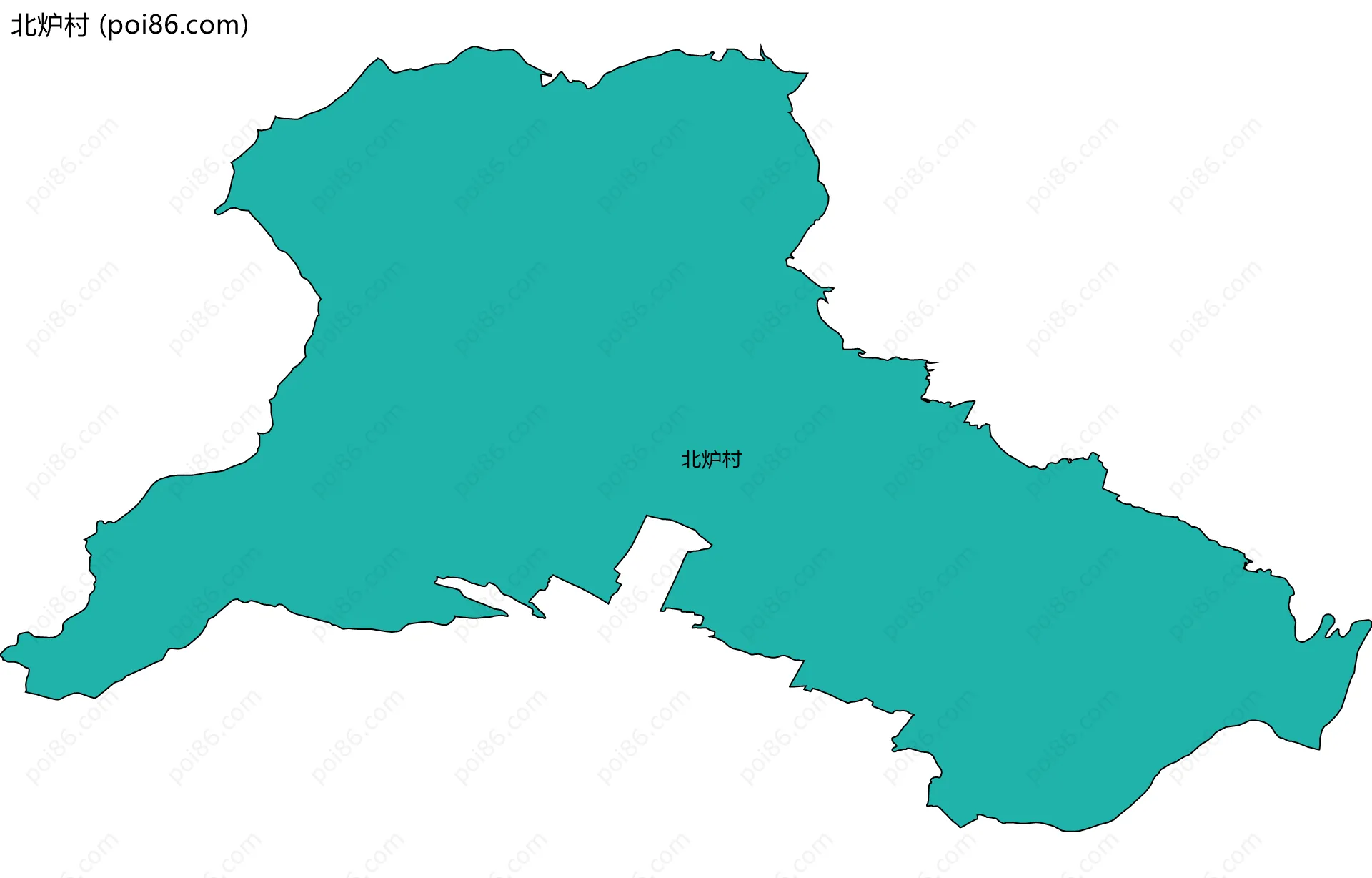 北炉村边界地图