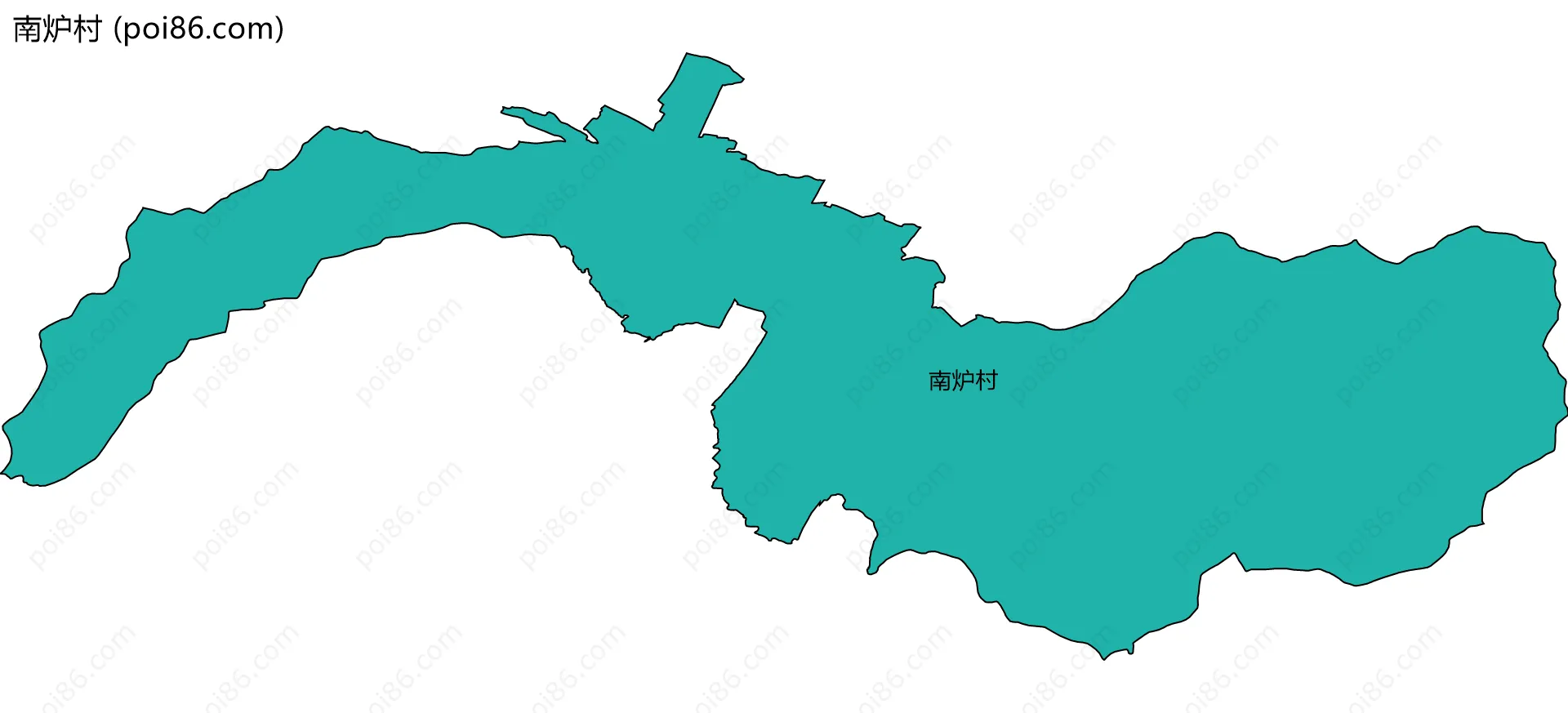 南炉村边界地图