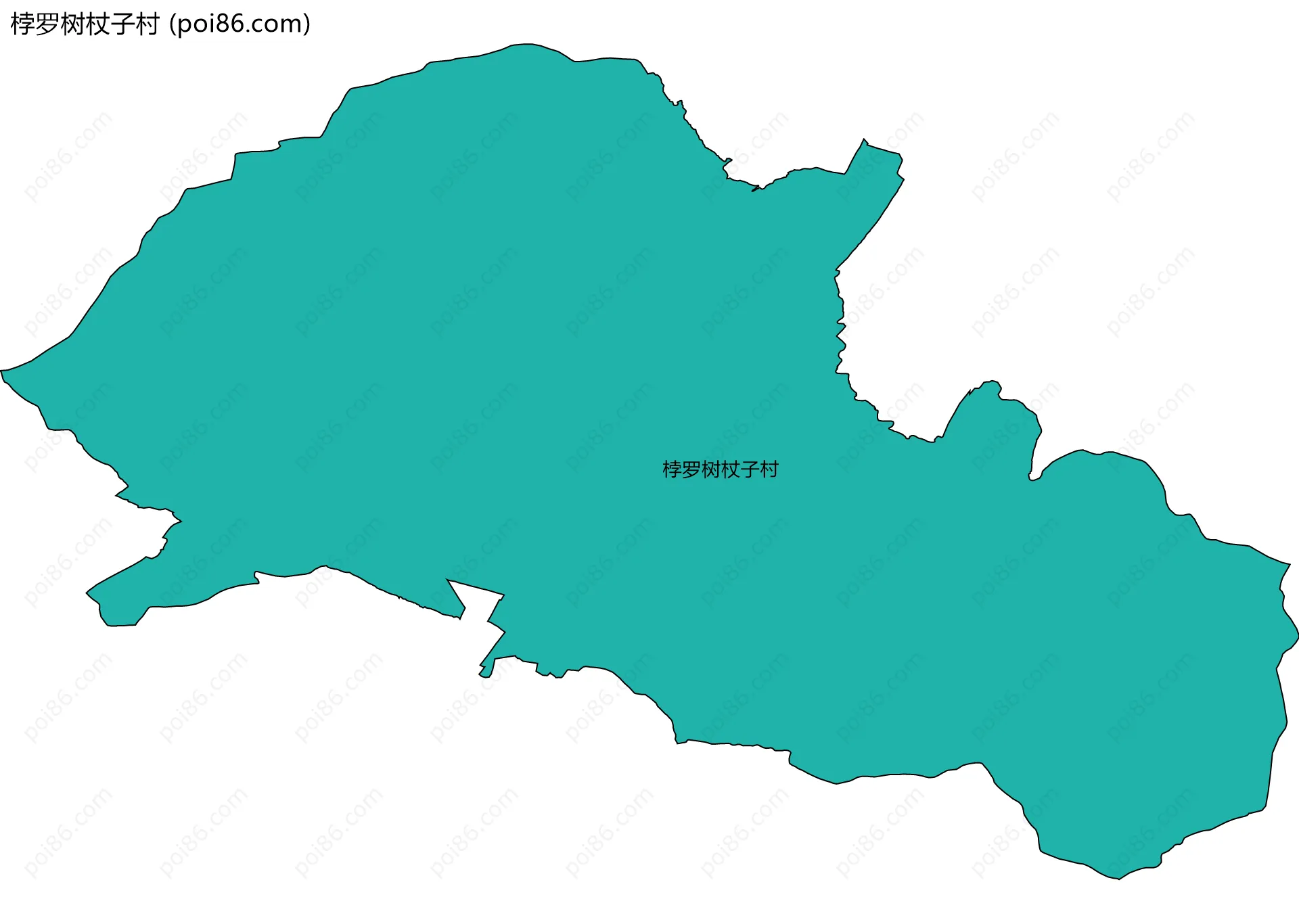 桲罗树杖子村边界地图