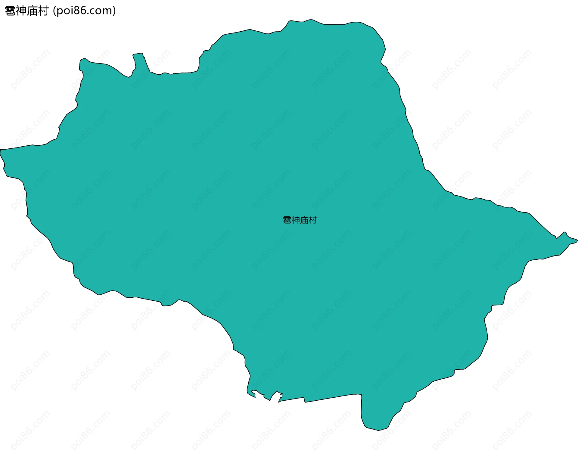 雹神庙村边界地图