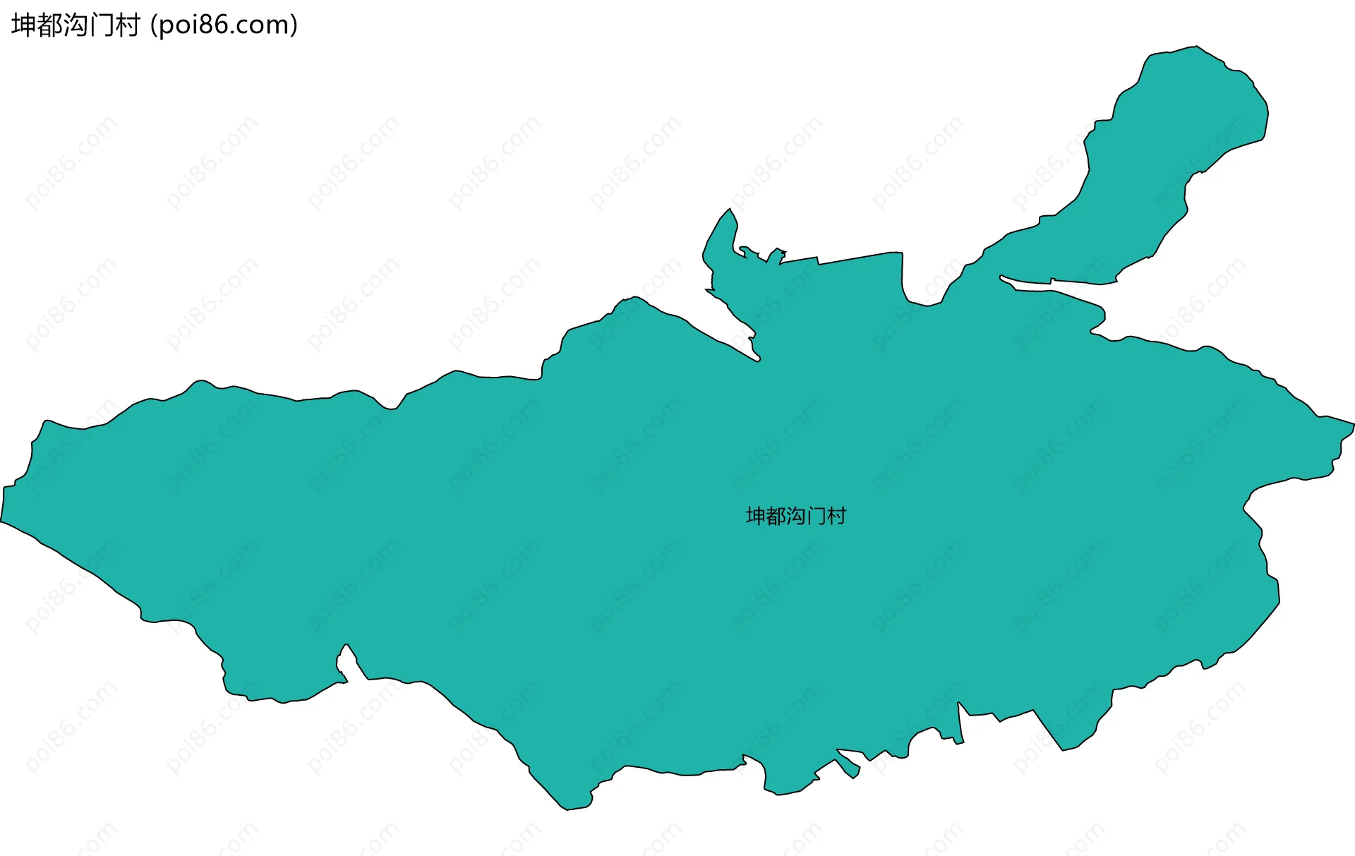 坤都沟门村边界地图