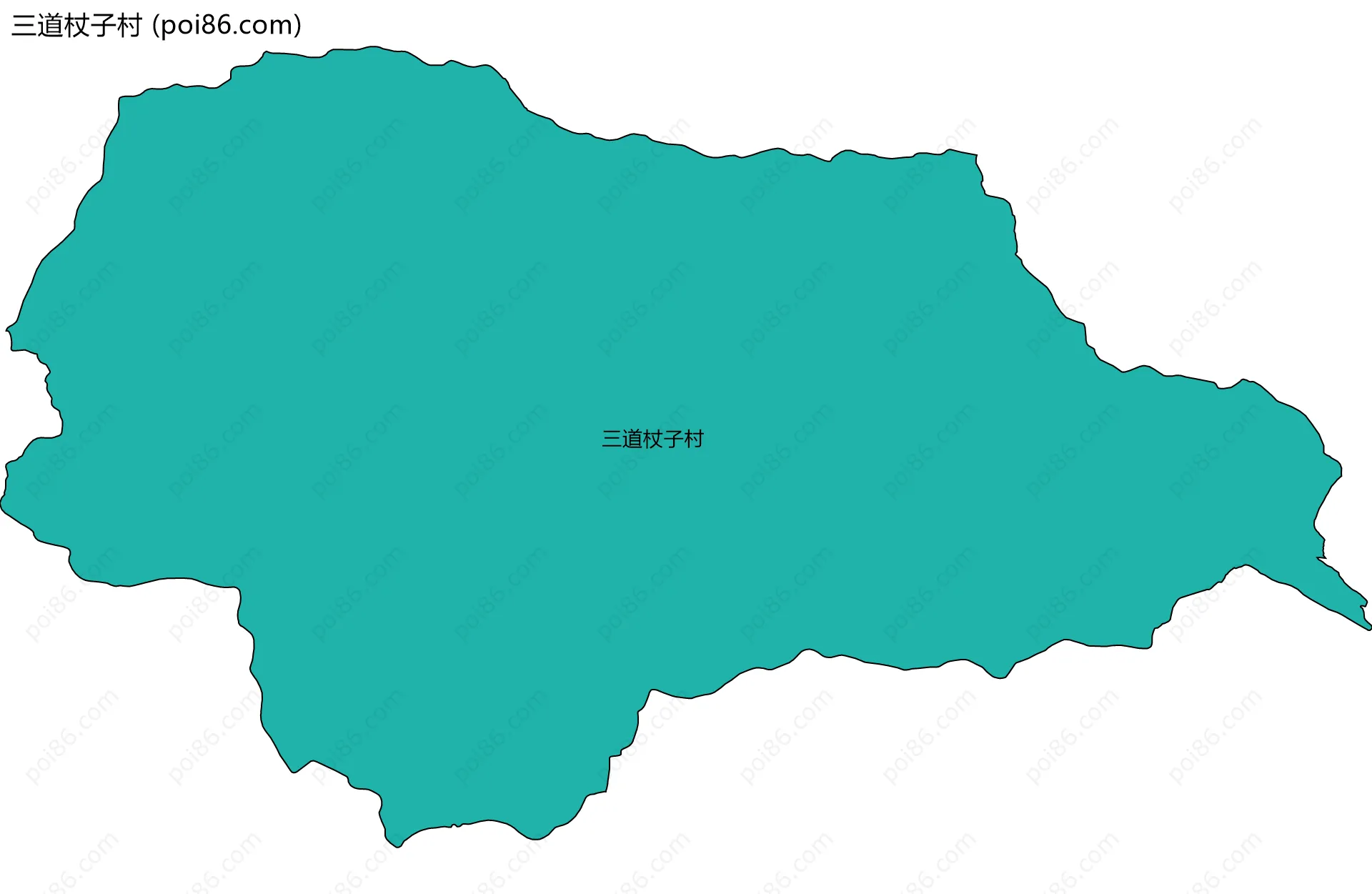 三道杖子村边界地图