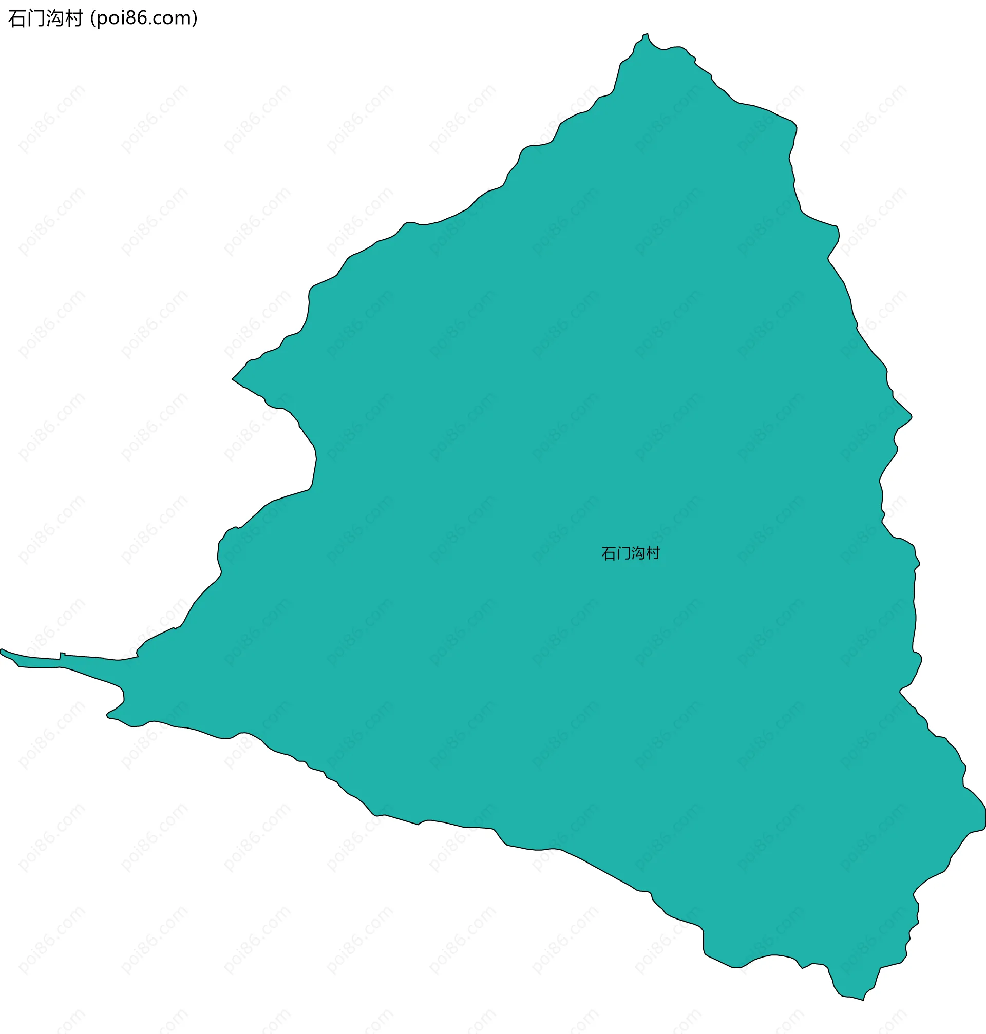石门沟村边界地图