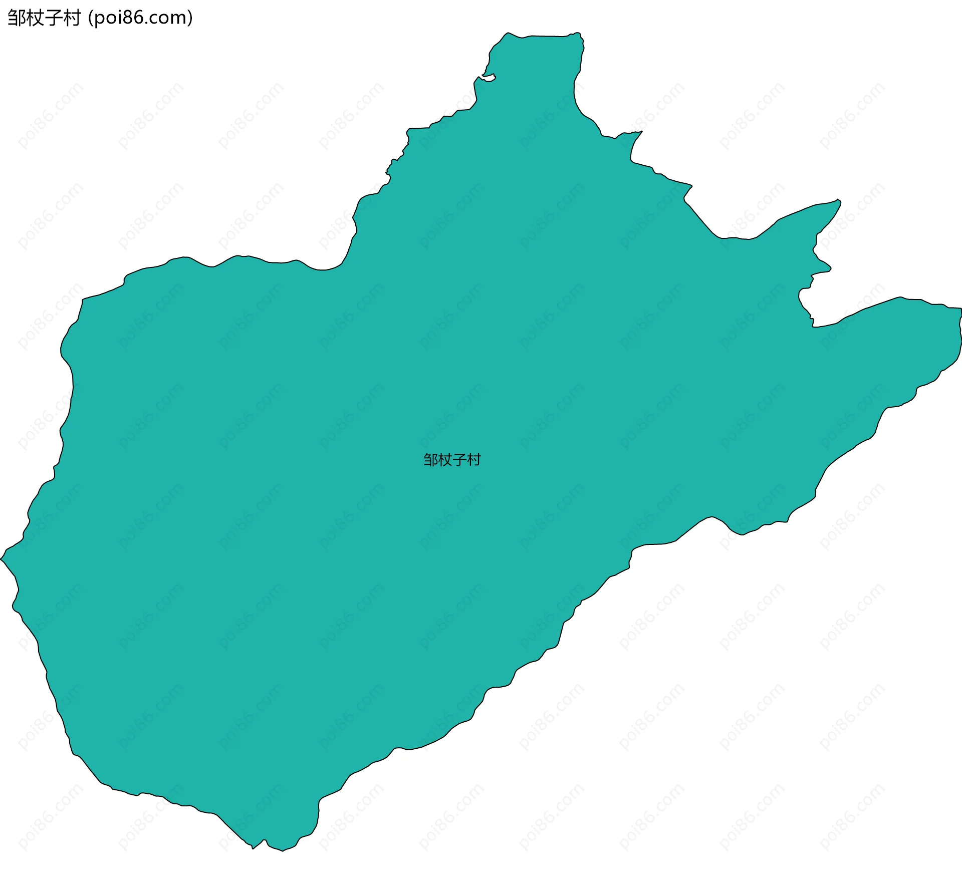 邹杖子村边界地图