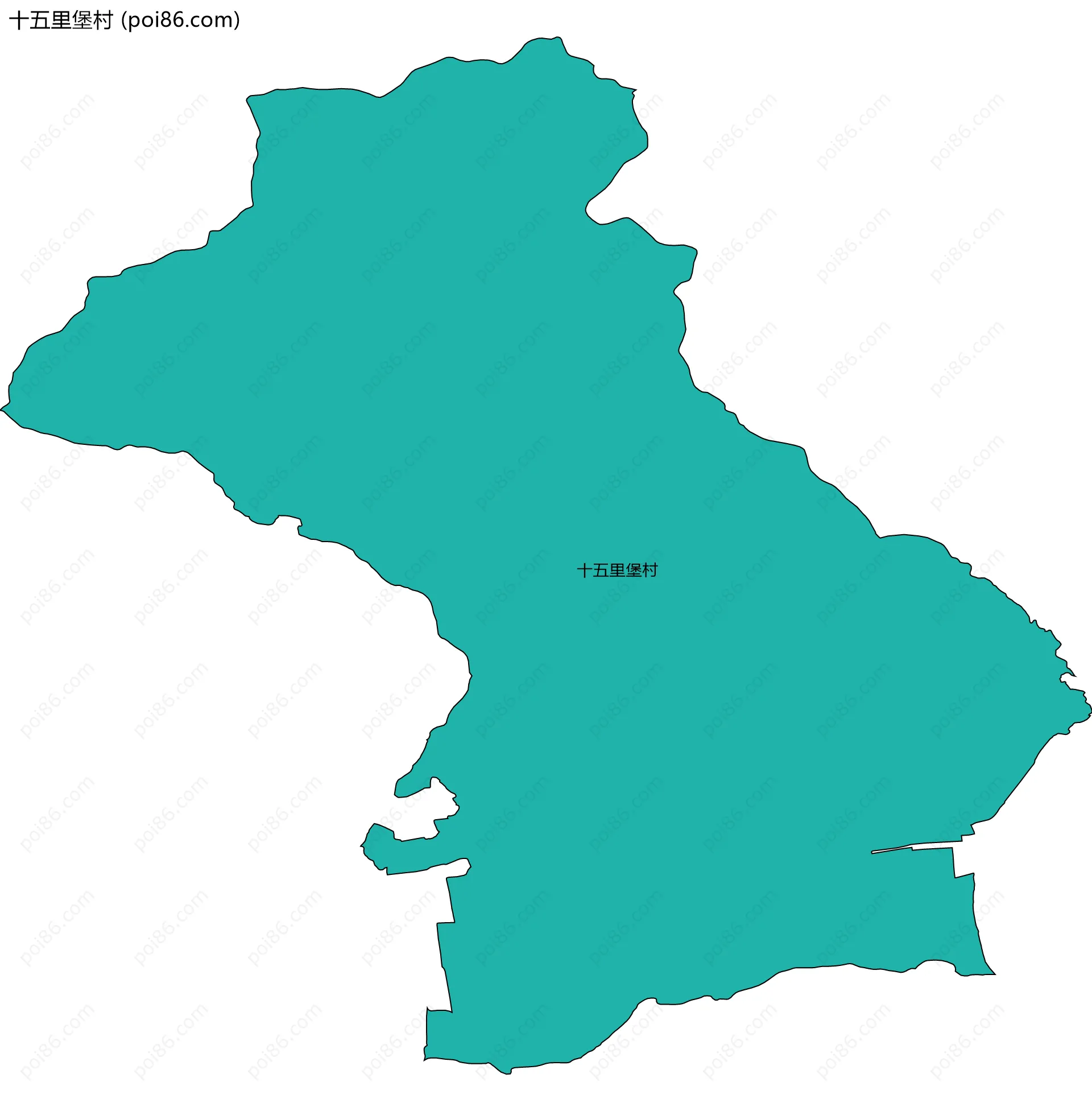 十五里堡村边界地图