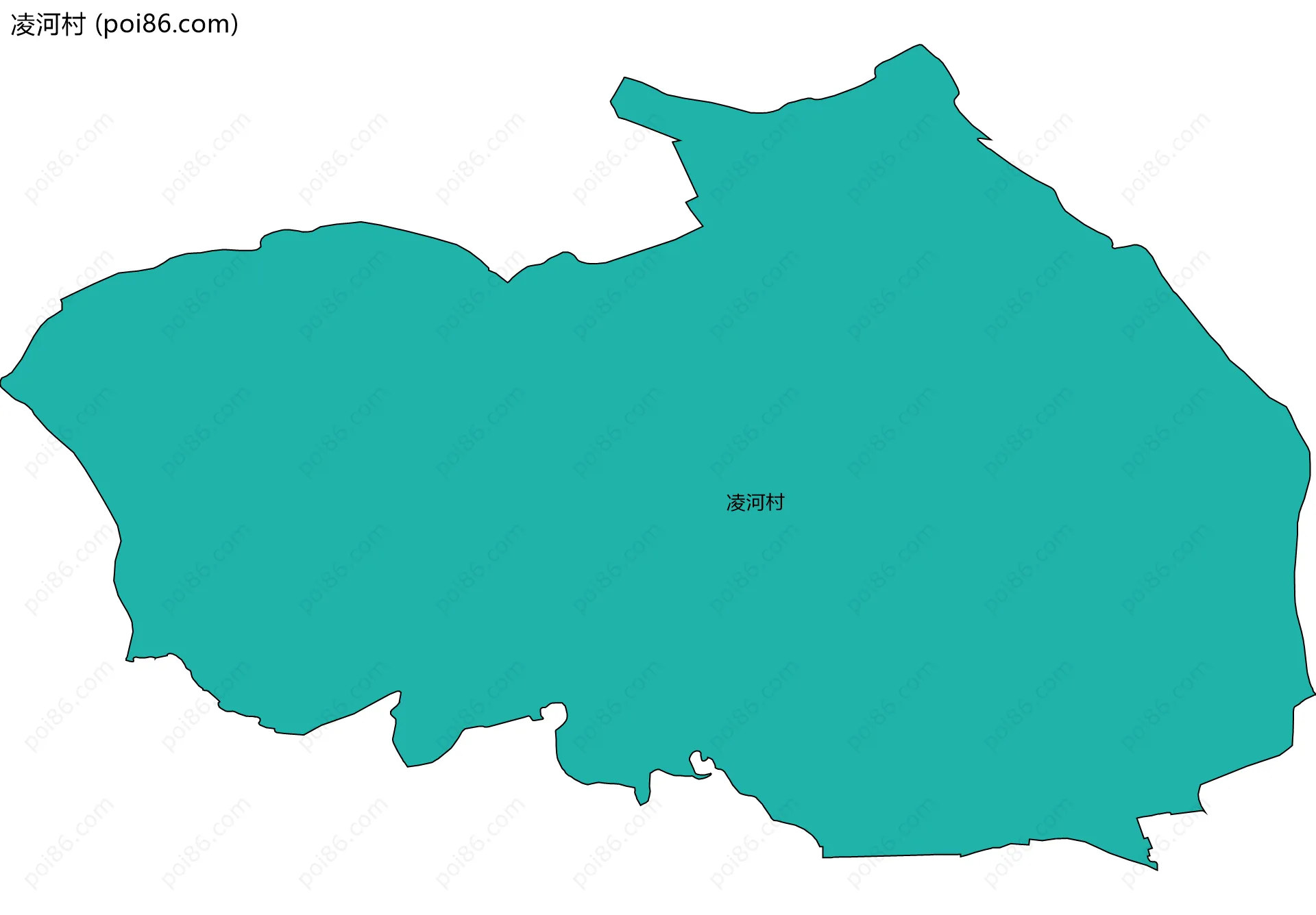 凌河村边界地图