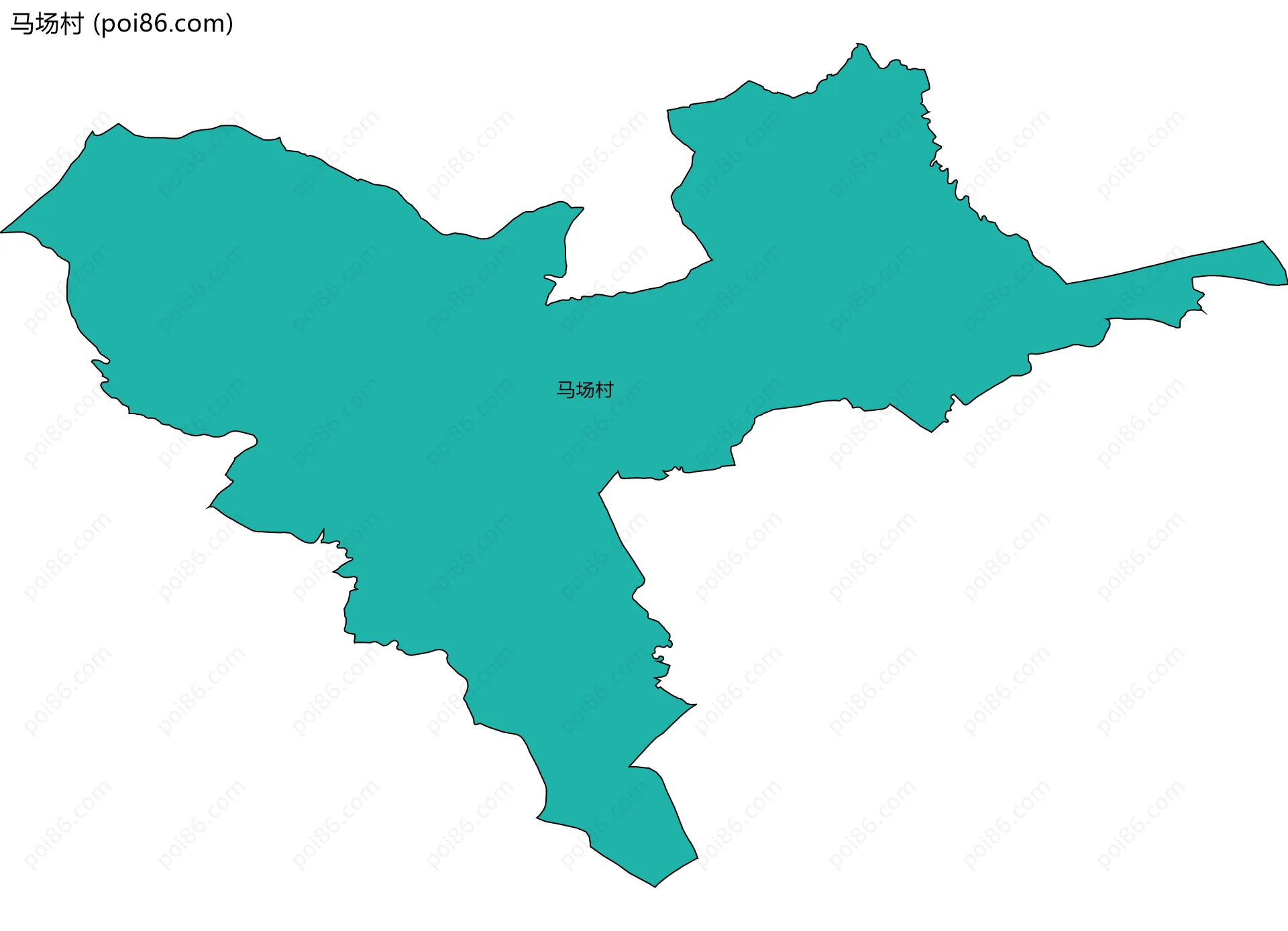 马场村边界地图