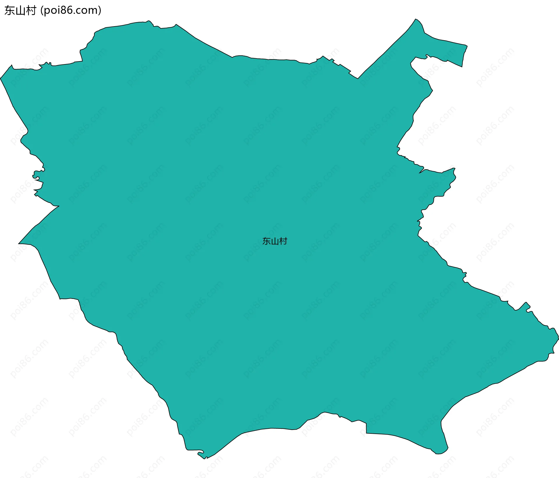 东山村边界地图