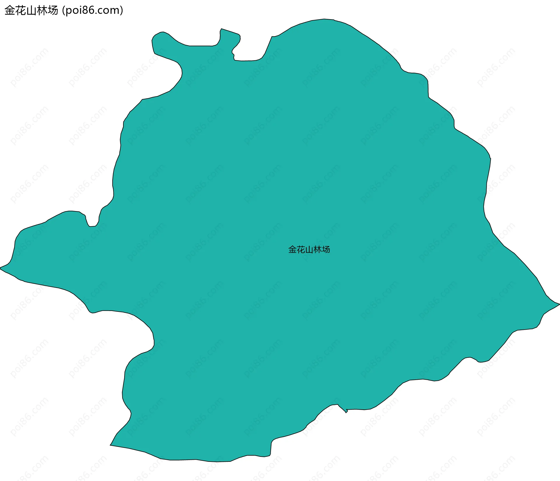 金花山林场边界地图