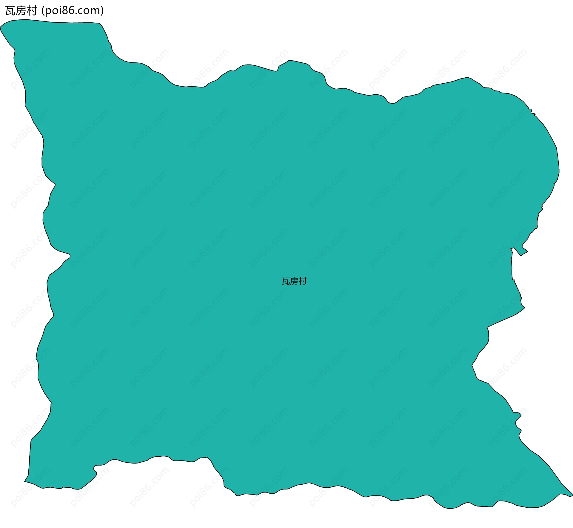 瓦房村边界地图