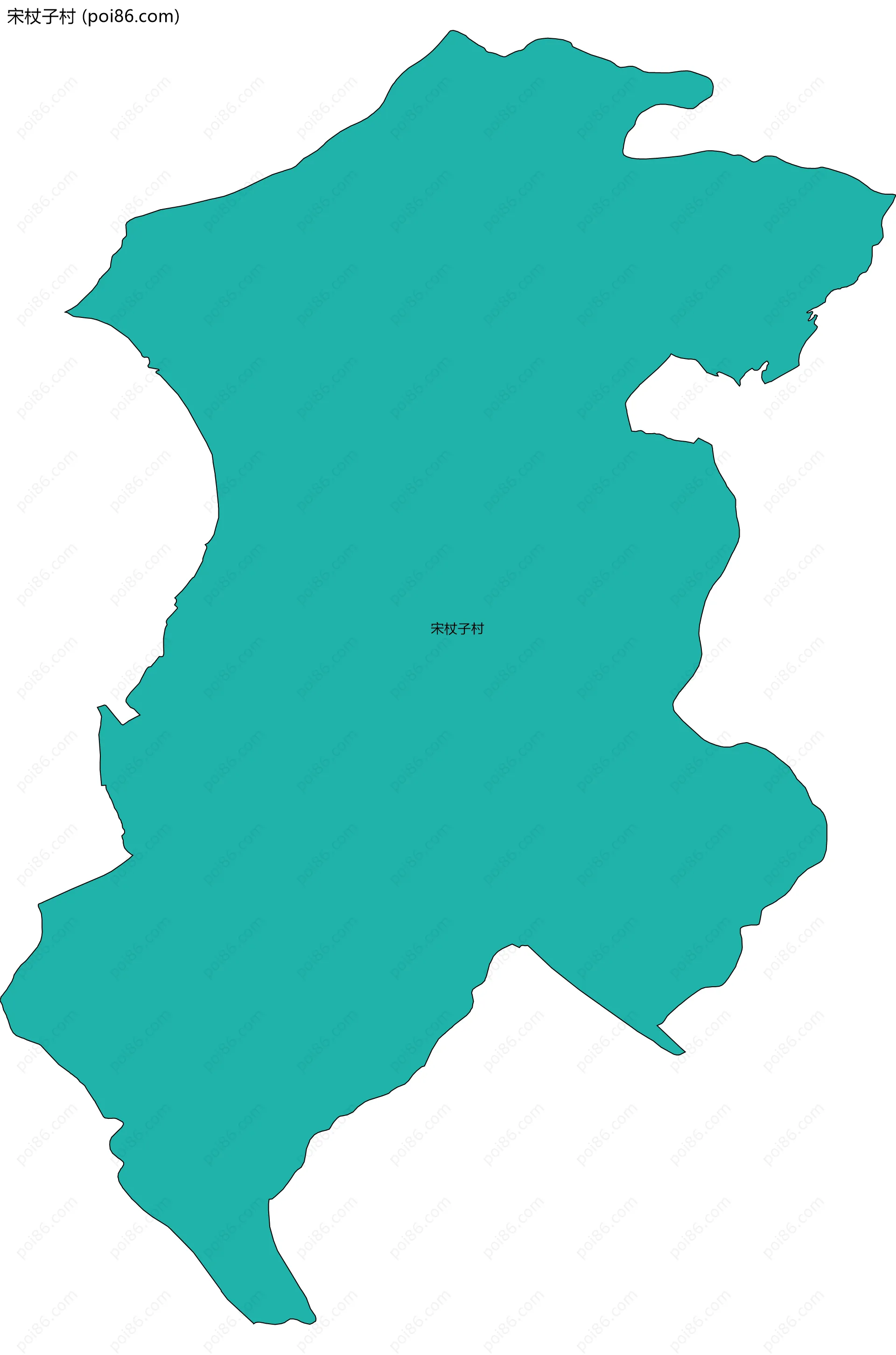 宋杖子村边界地图