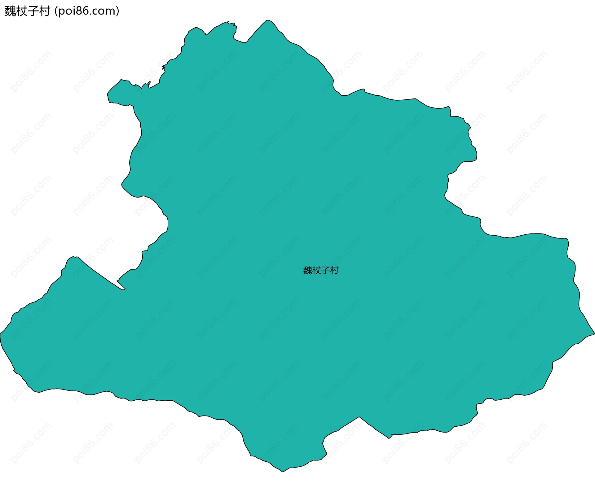 魏杖子村边界地图