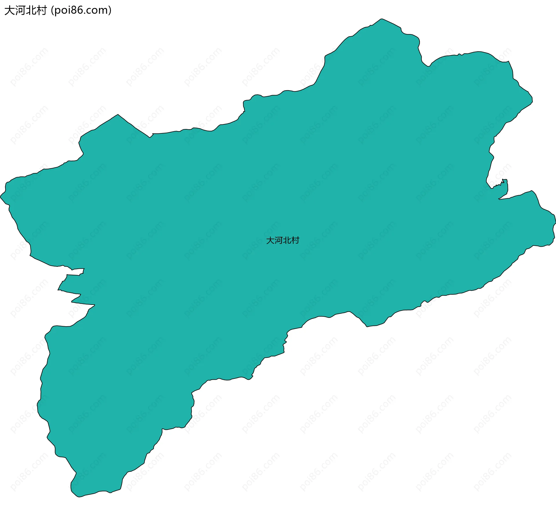 大河北村边界地图