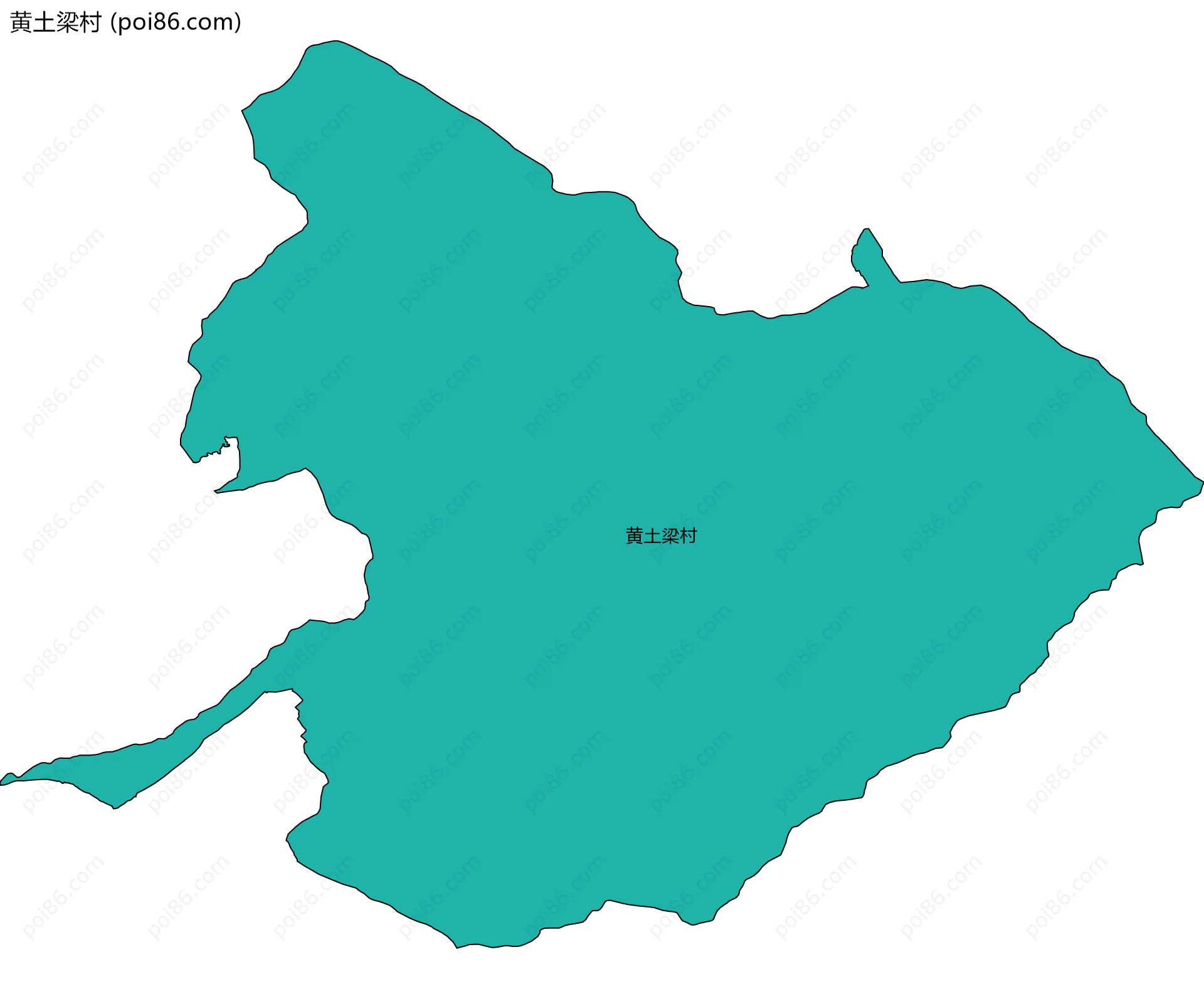 黄土梁村边界地图