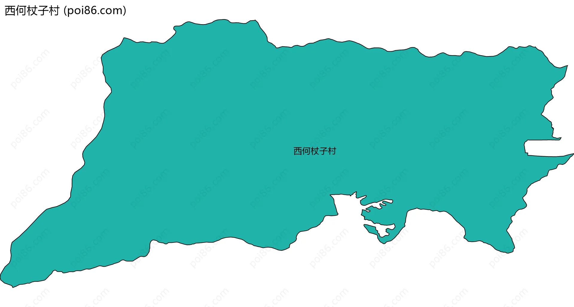 西何杖子村边界地图