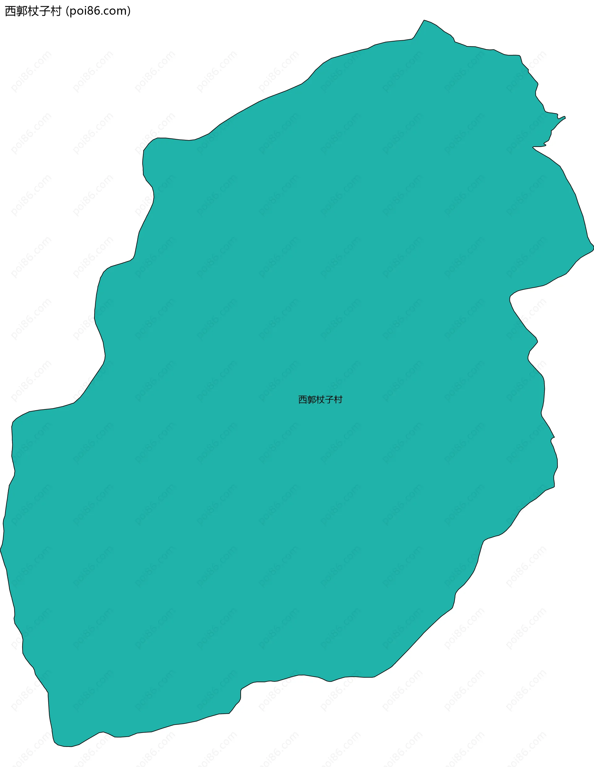 西郭杖子村边界地图