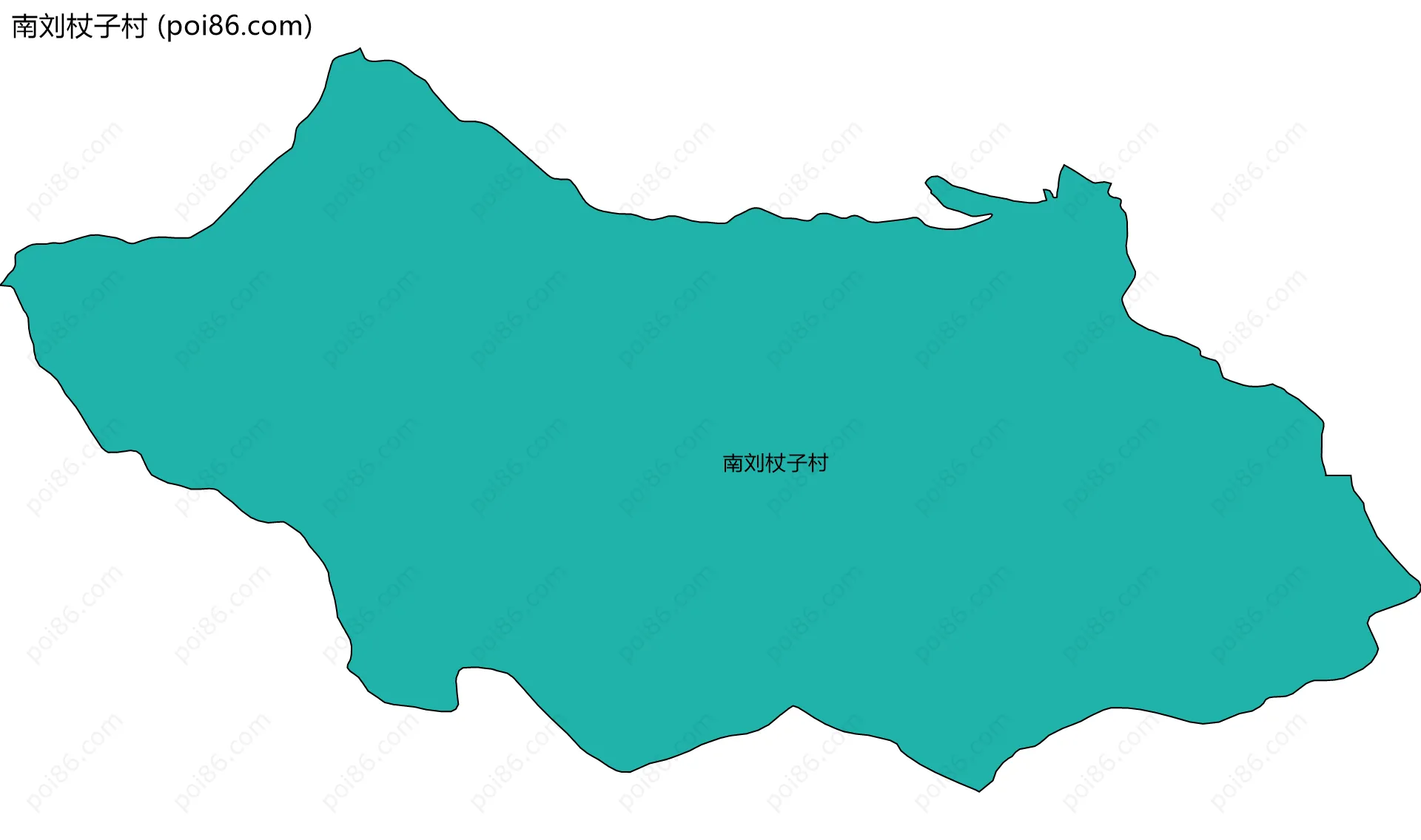 南刘杖子村边界地图