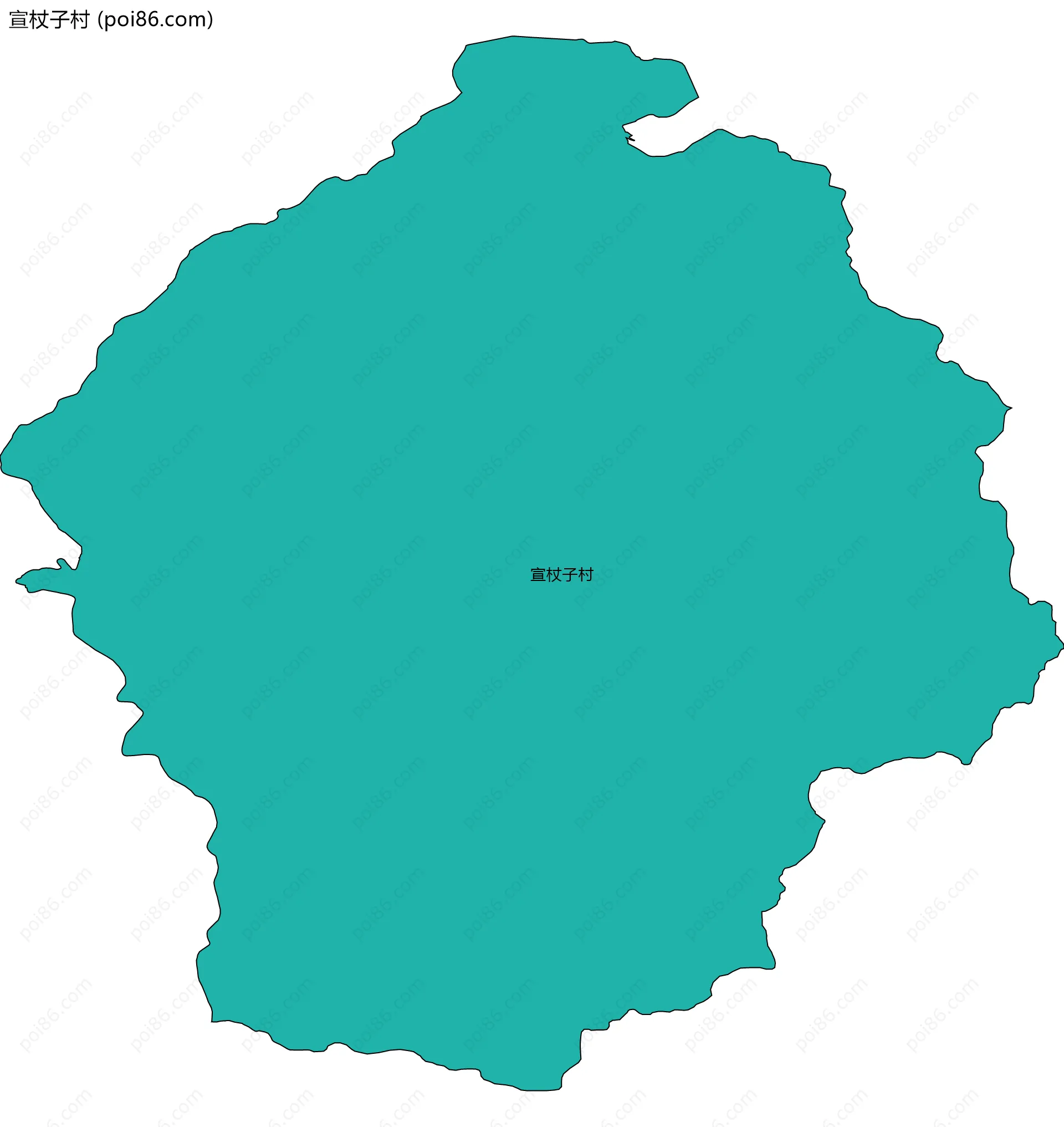 宣杖子村边界地图