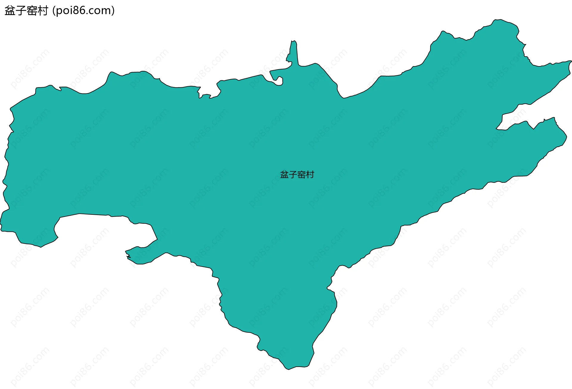 盆子窑村边界地图