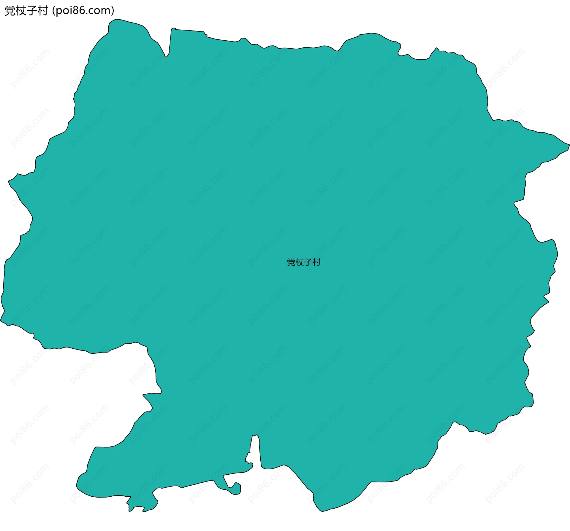 党杖子村边界地图