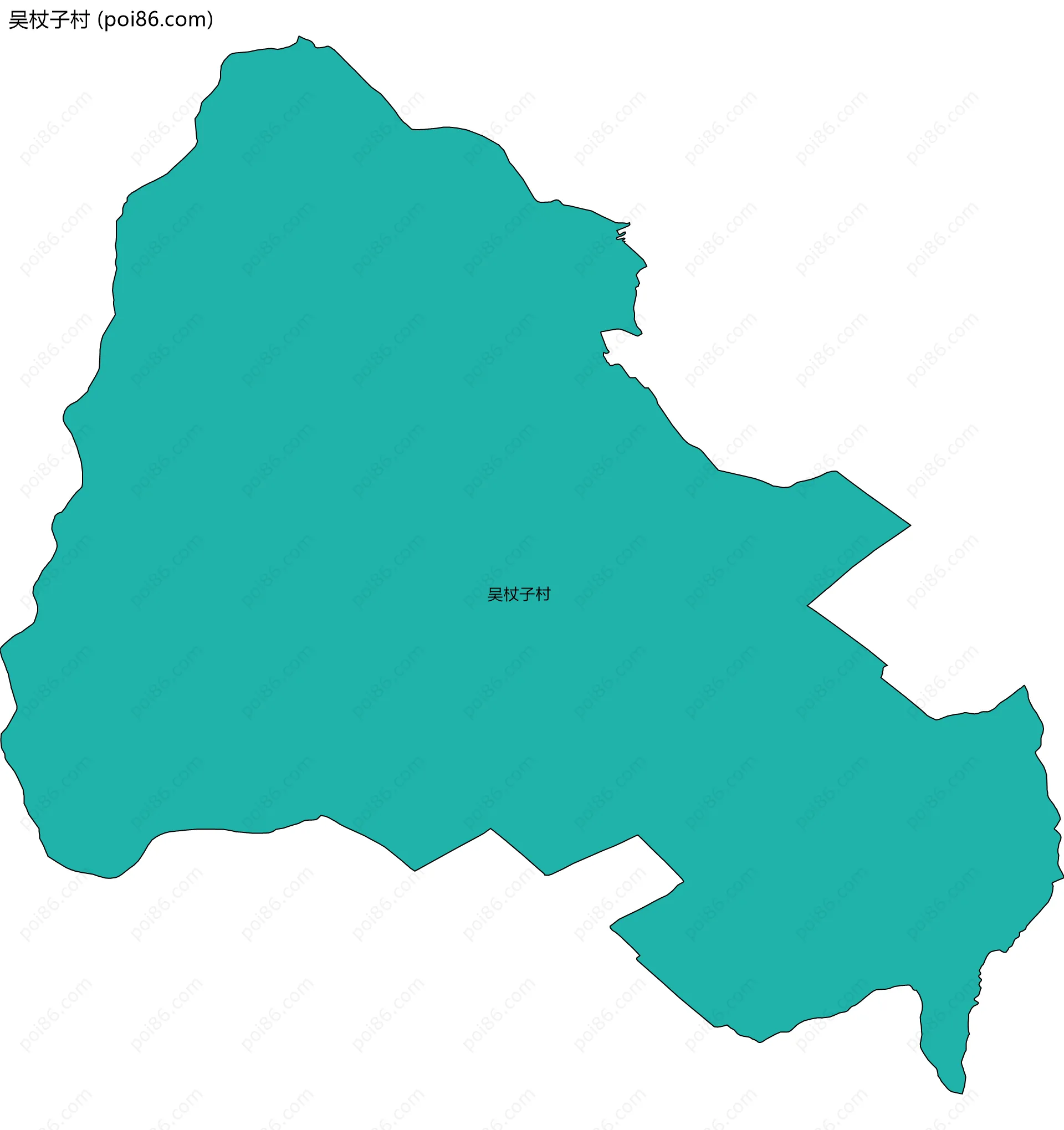 吴杖子村边界地图