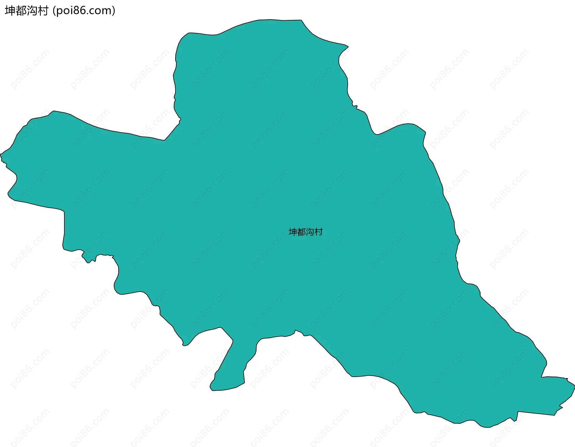坤都沟村边界地图