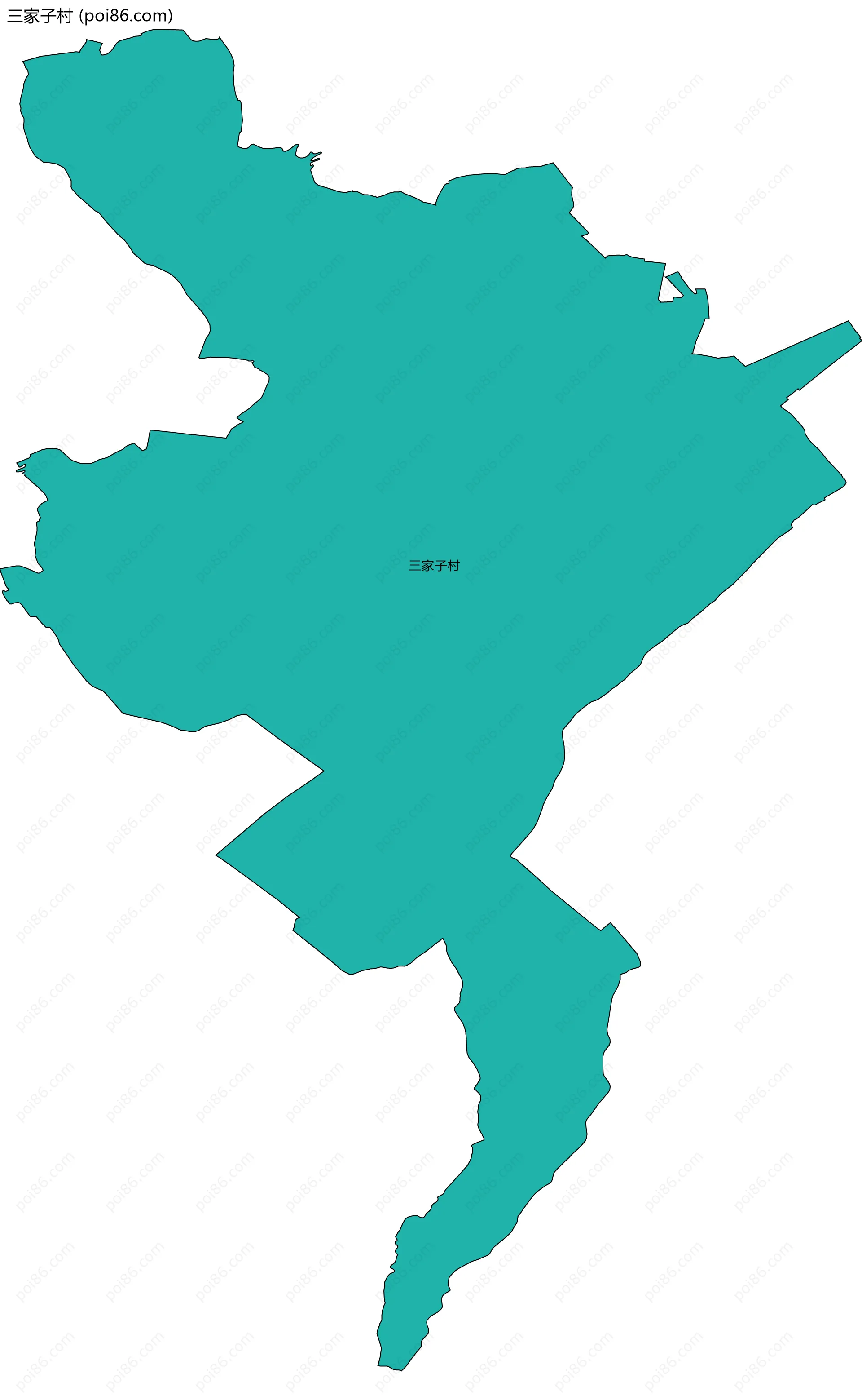 三家子村边界地图