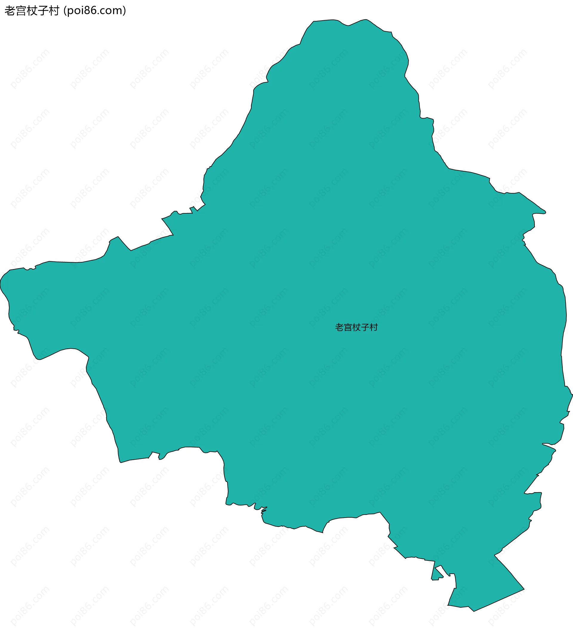 老宫杖子村边界地图