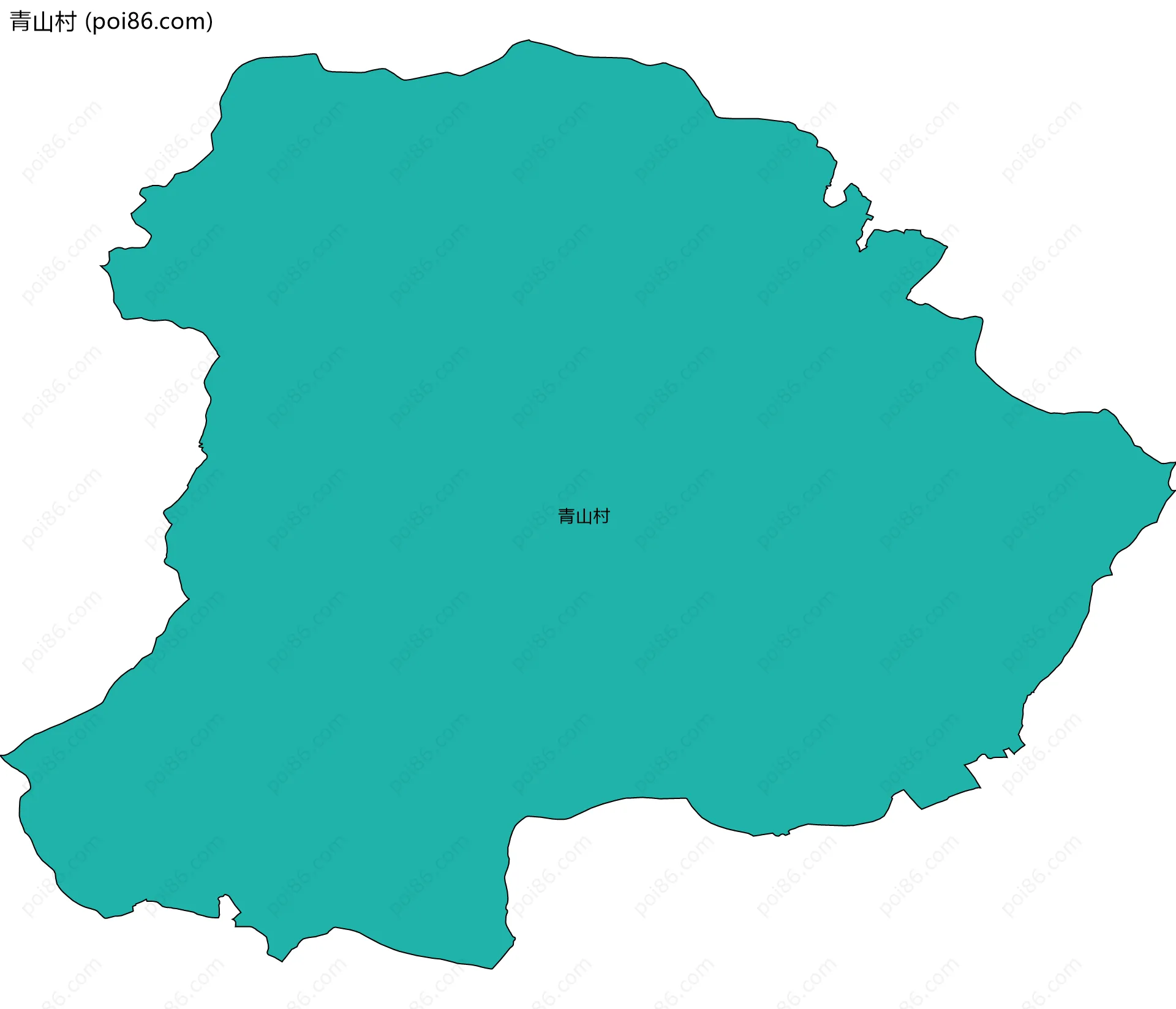 青山村边界地图