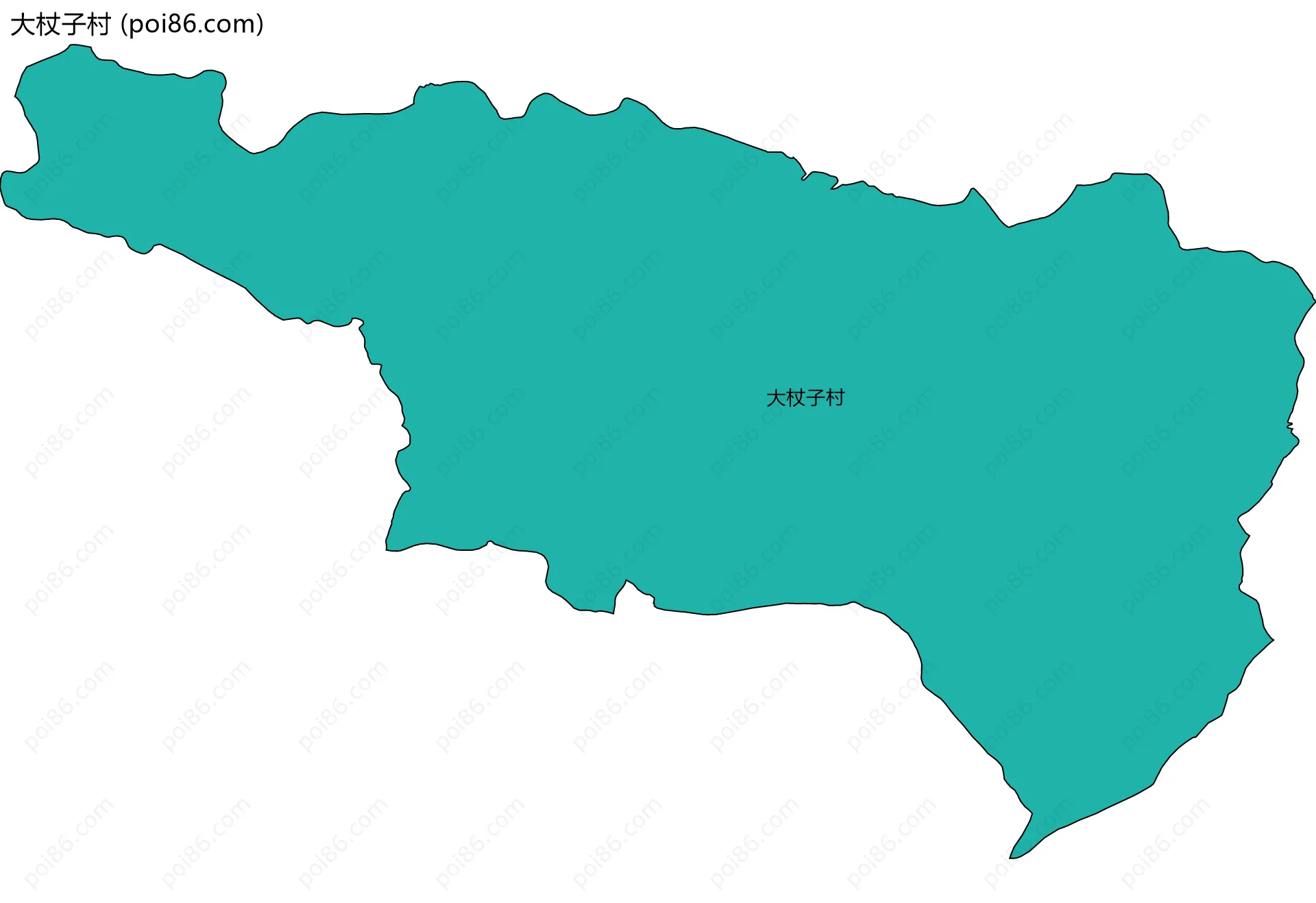 大杖子村边界地图