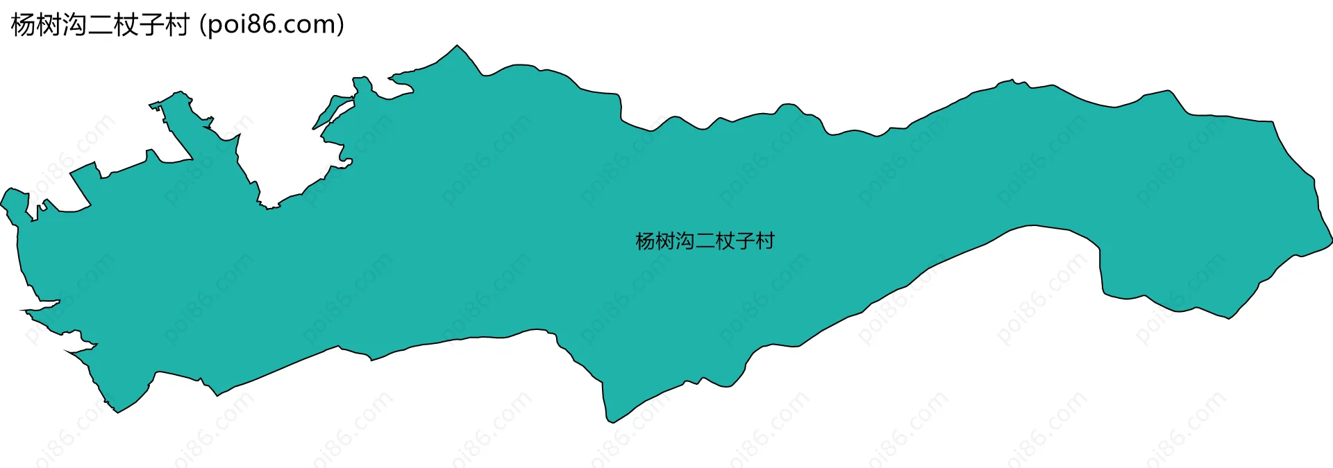 杨树沟二杖子村边界地图