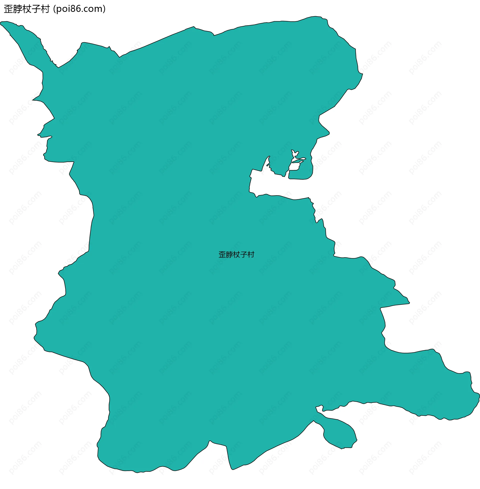 歪脖杖子村边界地图