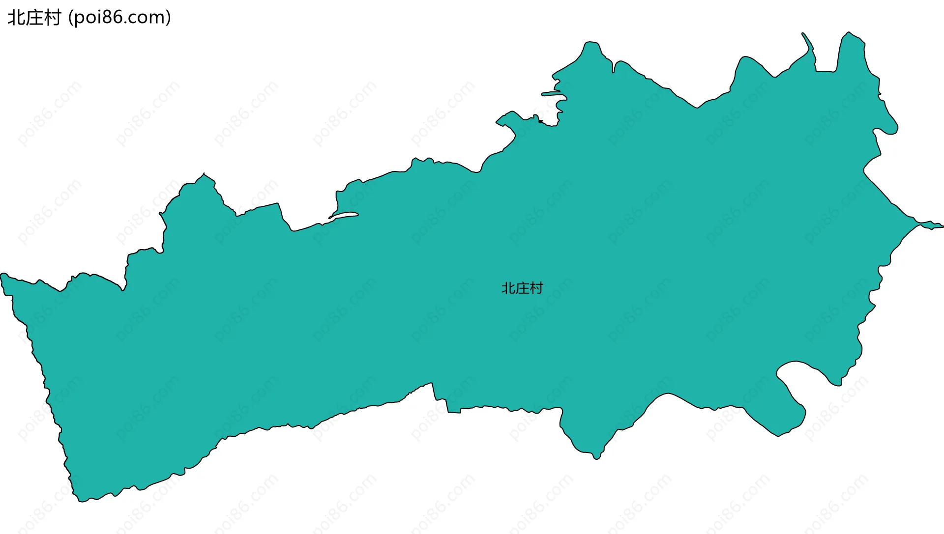 北庄村边界地图