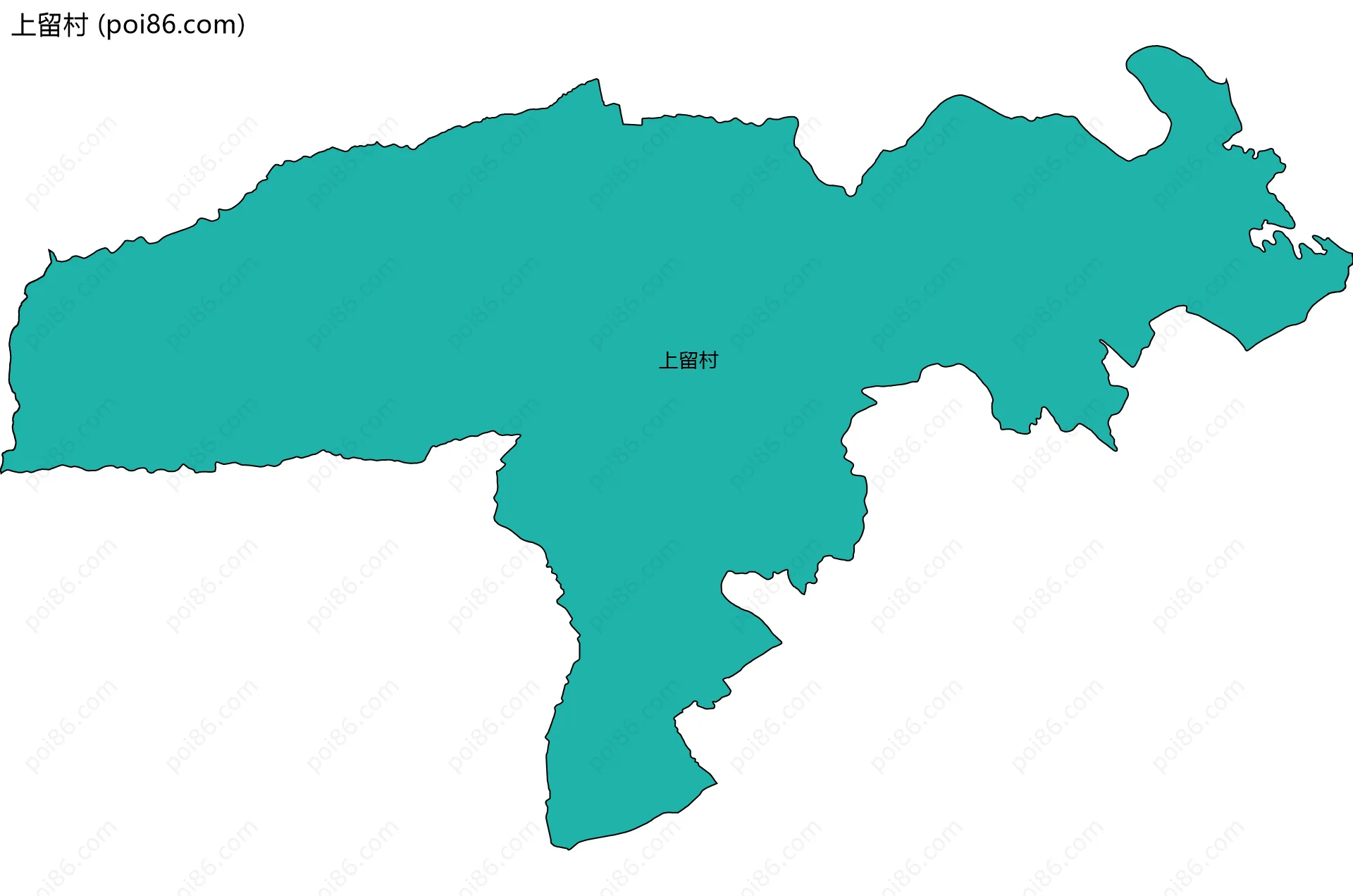 上留村边界地图