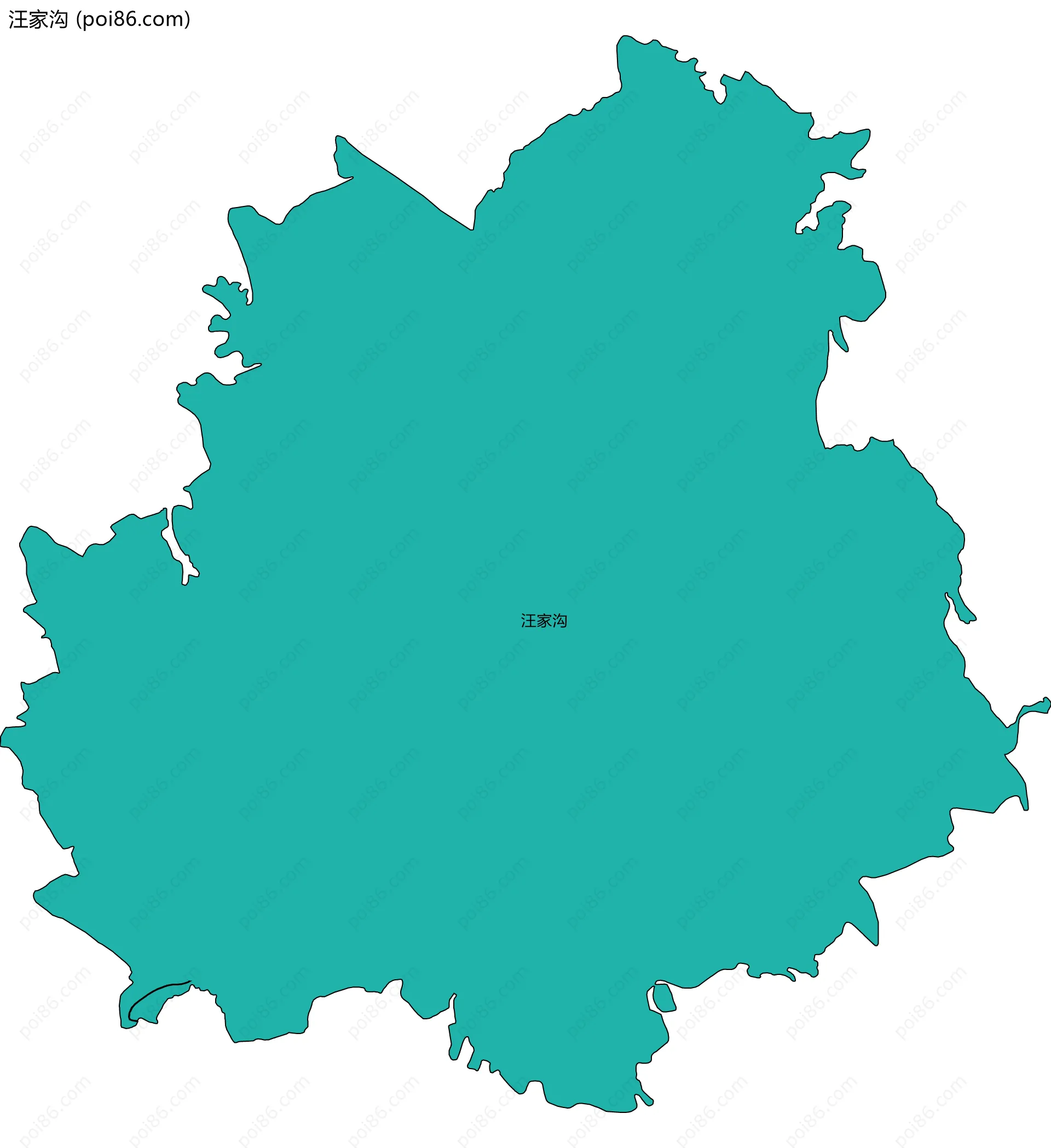 汪家沟边界地图