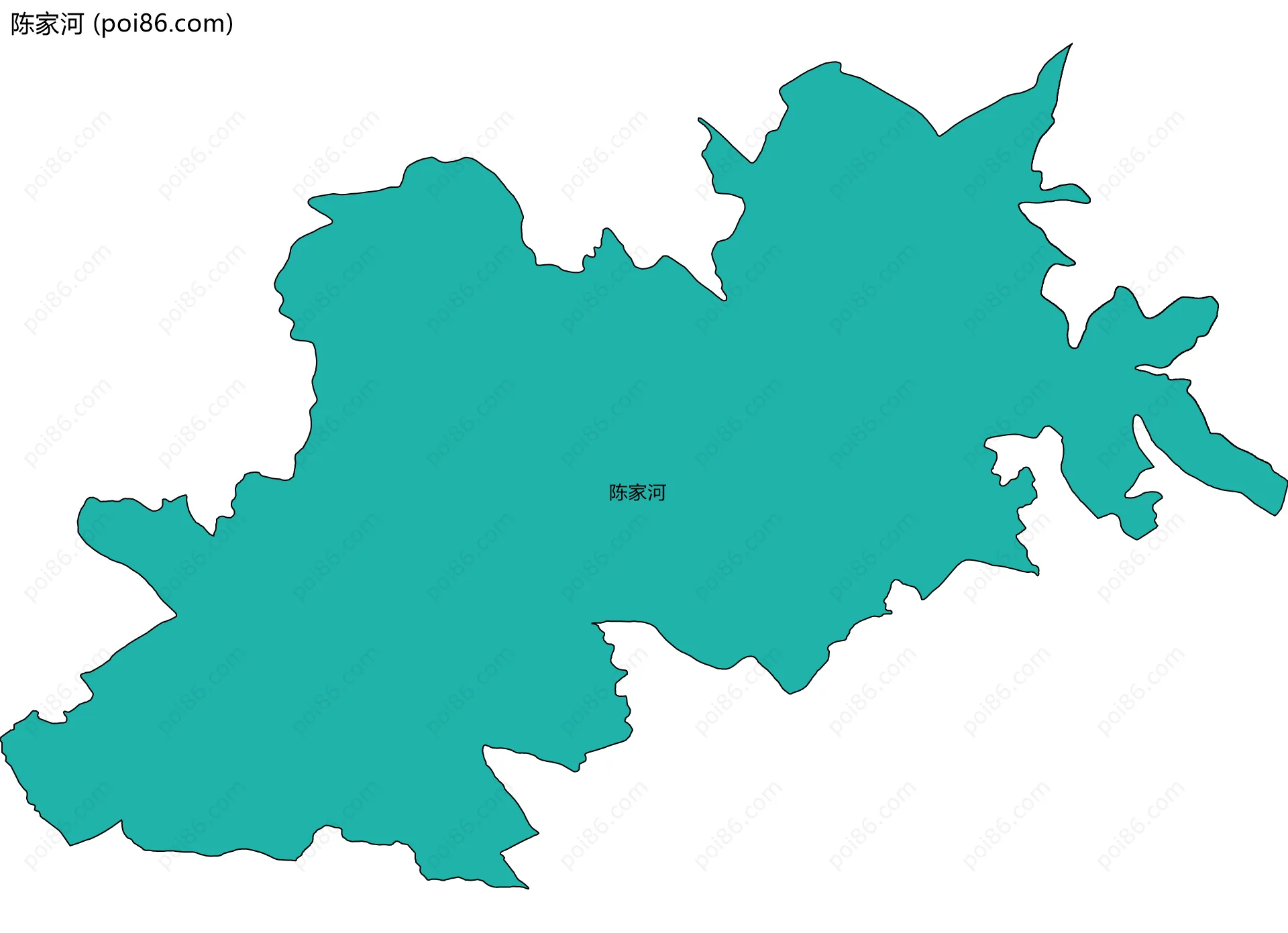 陈家河边界地图