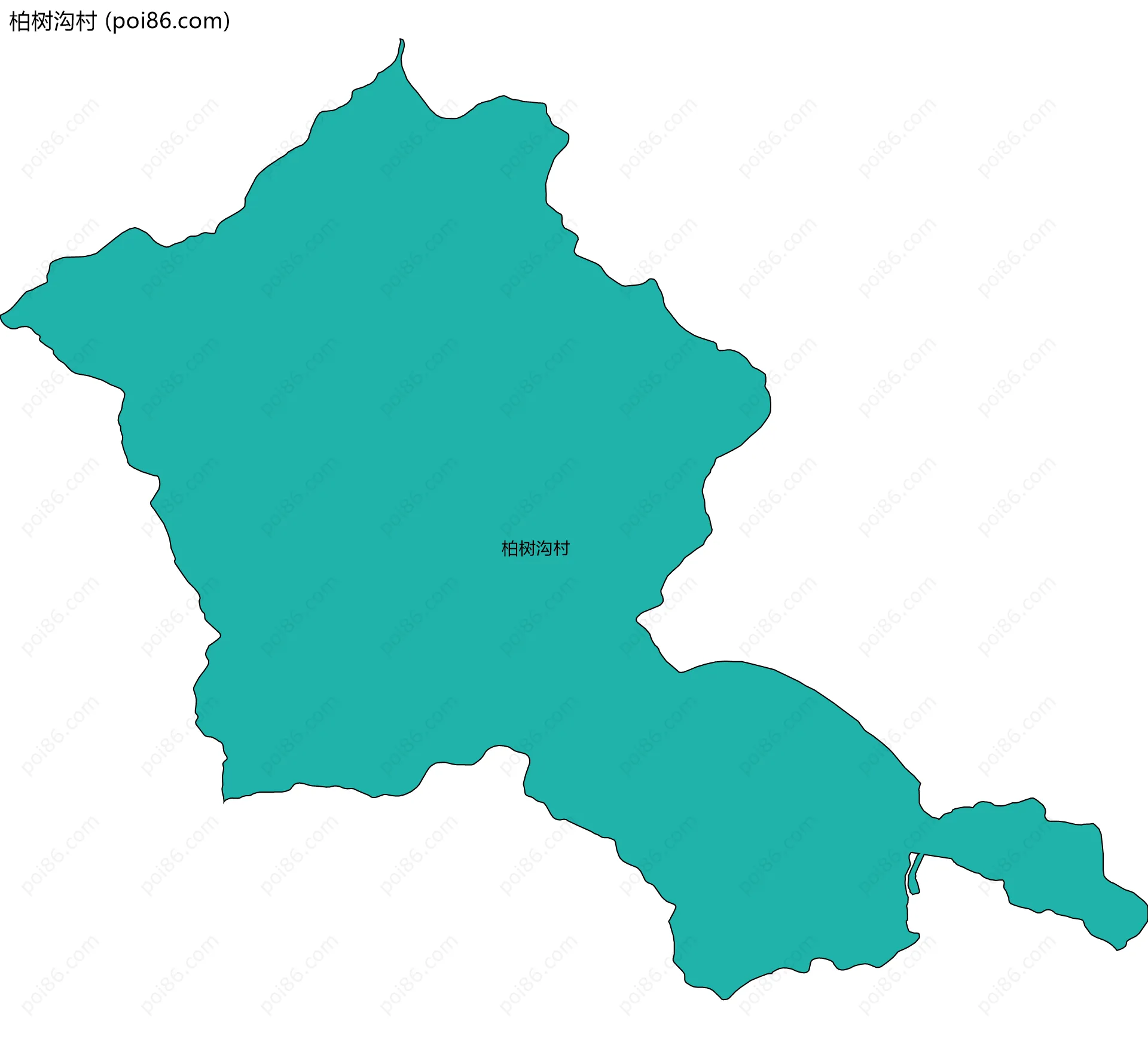 柏树沟村边界地图