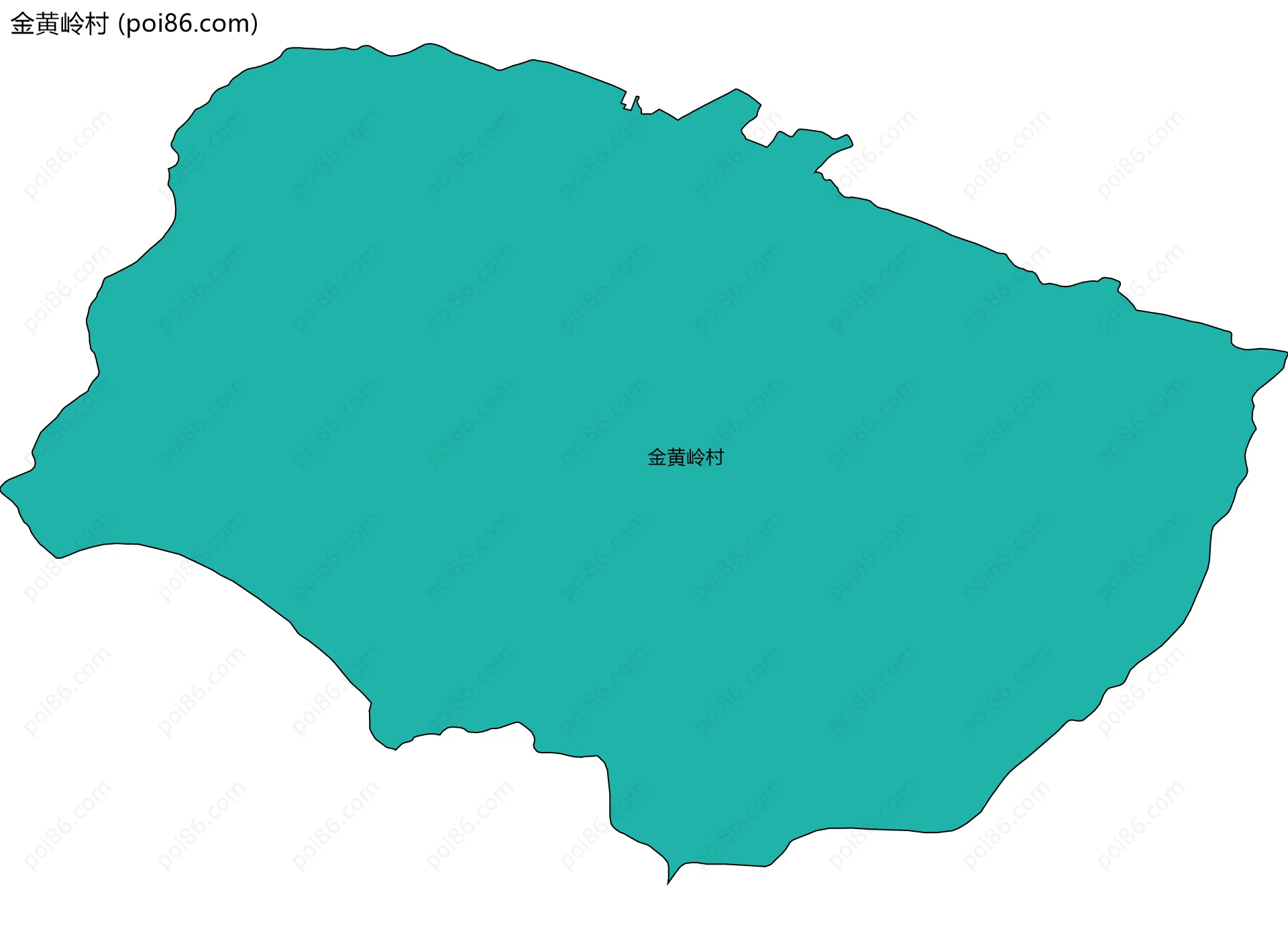 金黄岭村边界地图