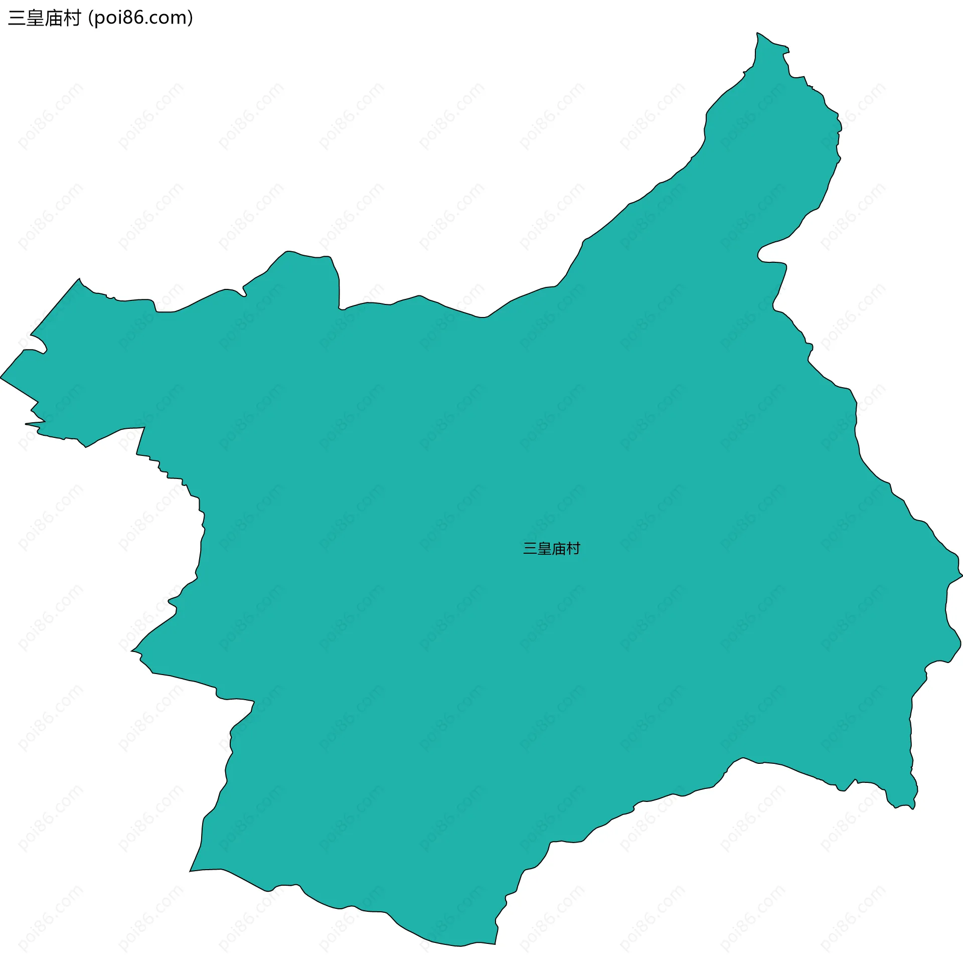 三皇庙村边界地图