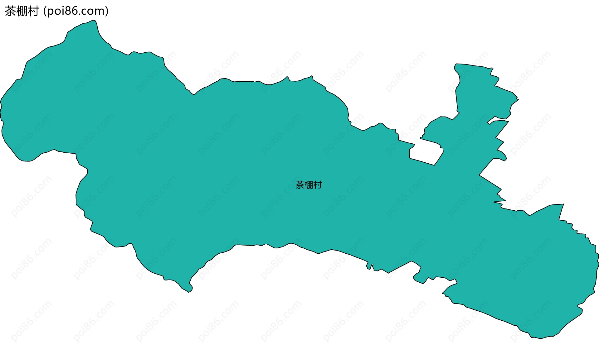 茶棚村边界地图