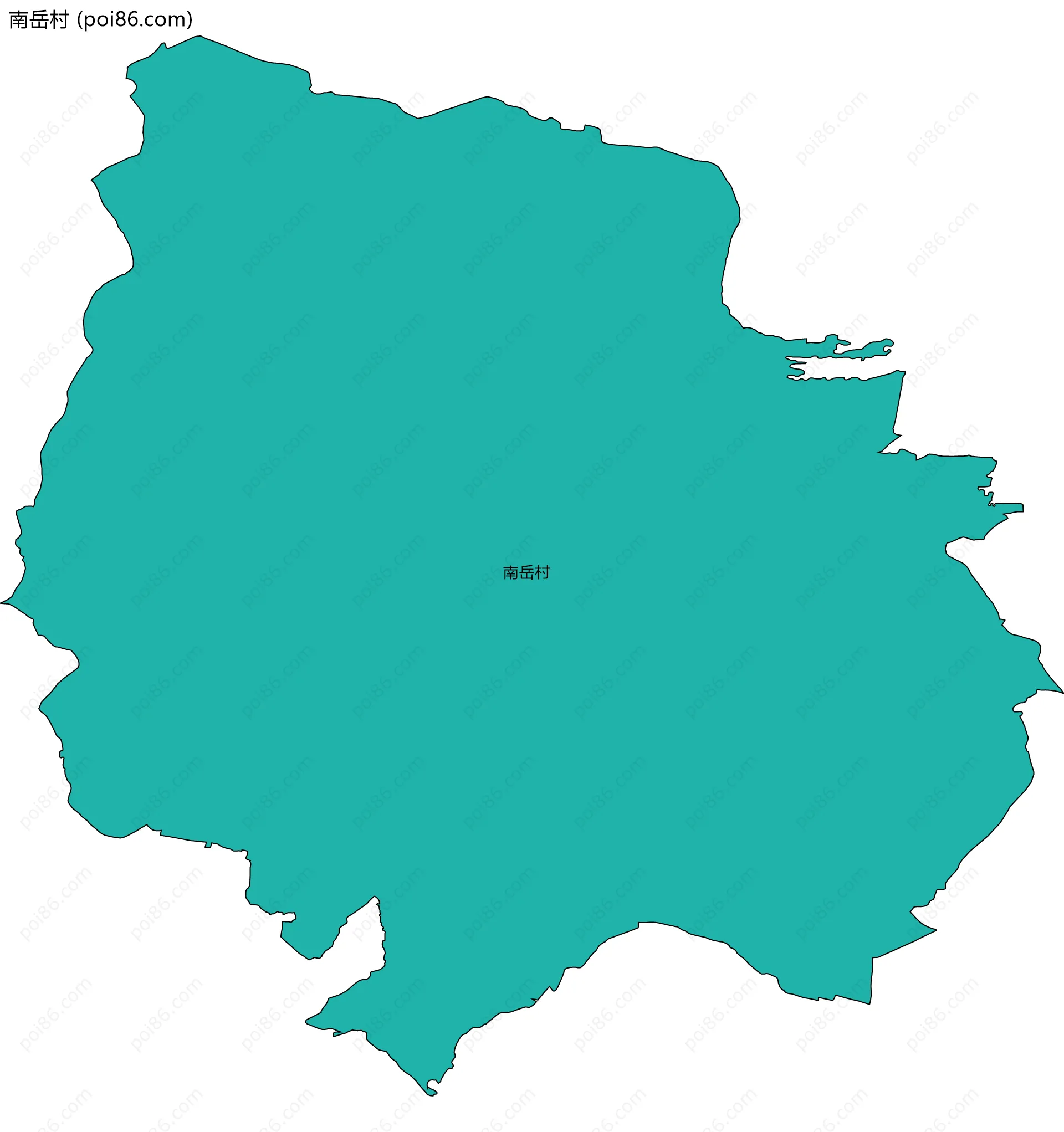 南岳村边界地图