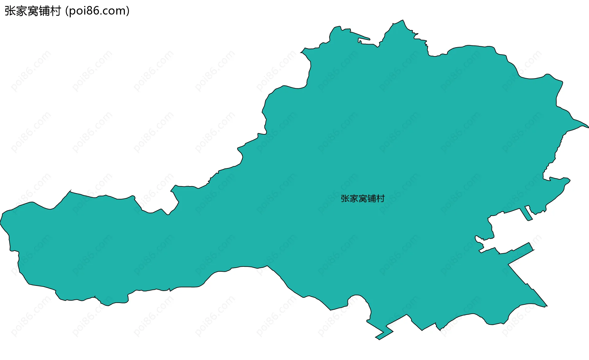 张家窝铺村边界地图