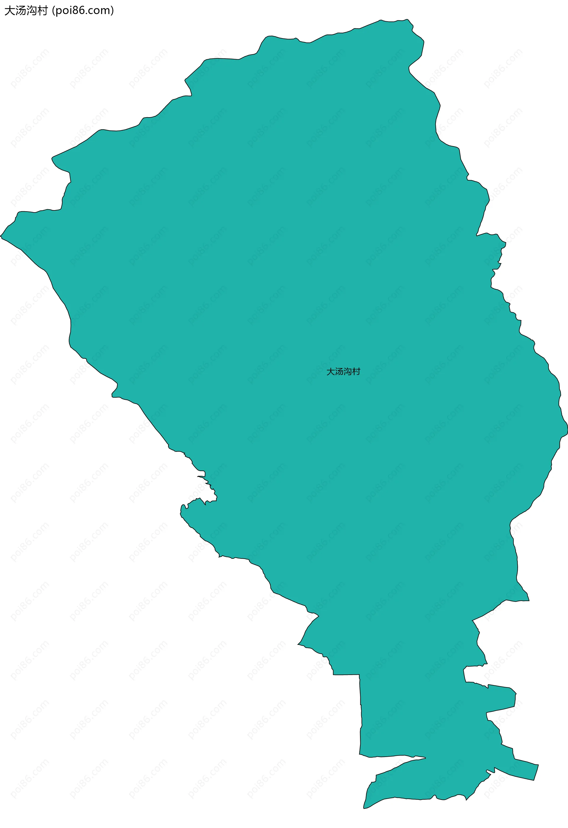 大汤沟村边界地图