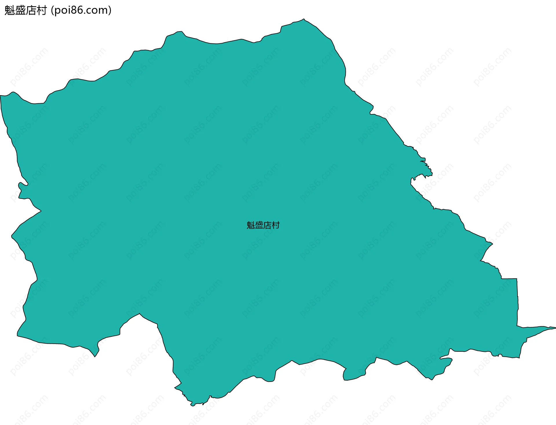 魁盛店村边界地图