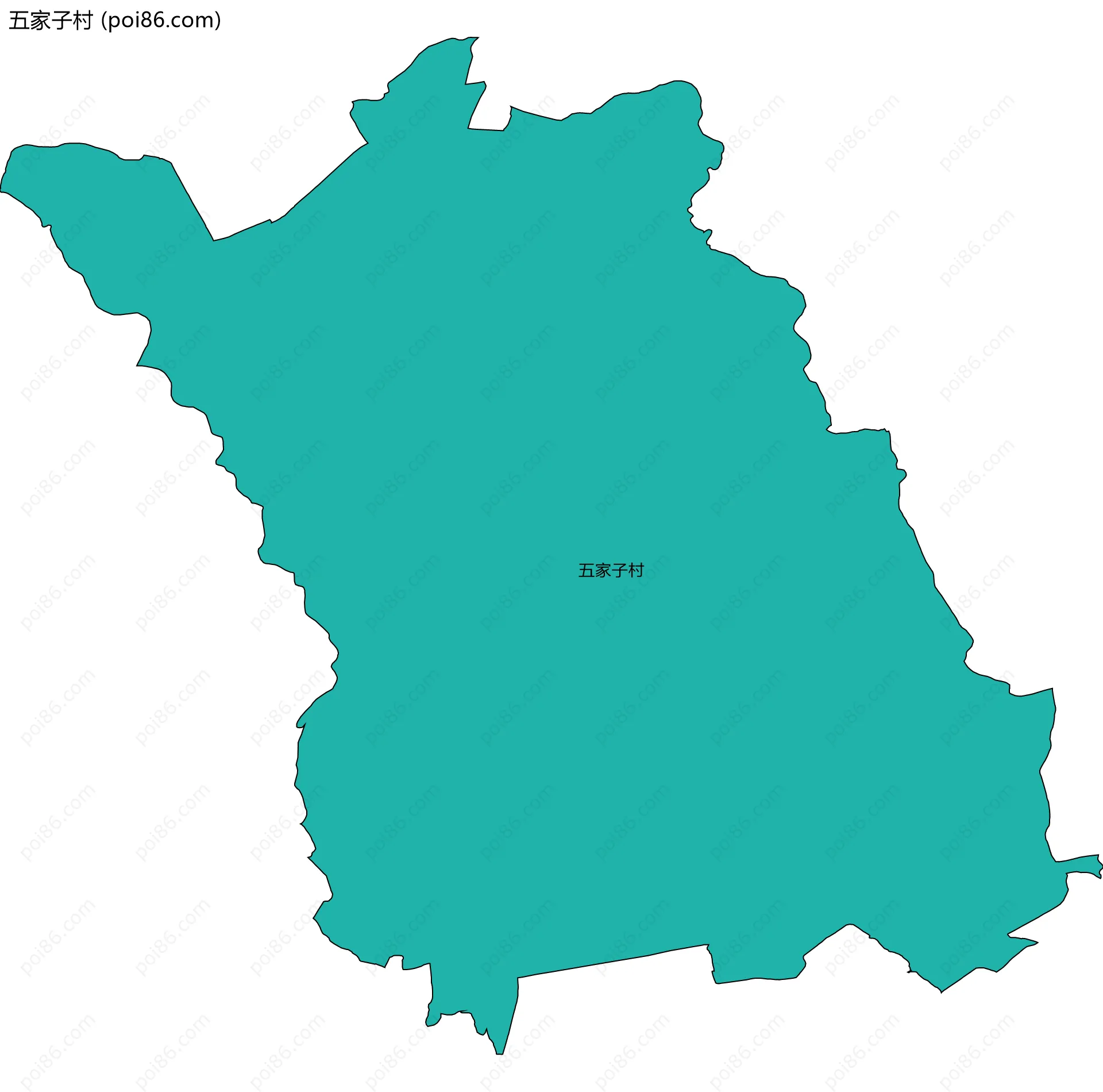 五家子村边界地图