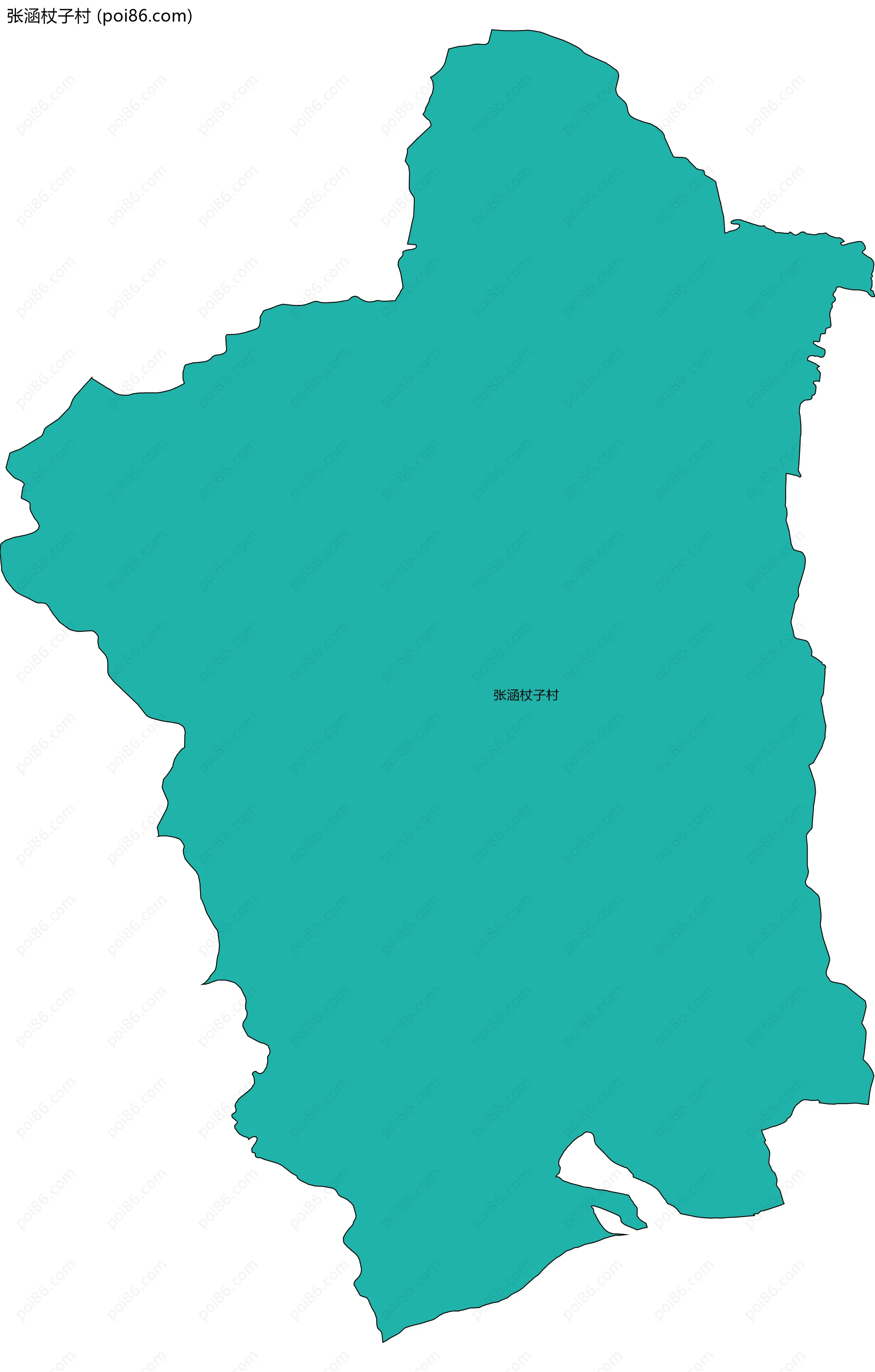 张涵杖子村边界地图